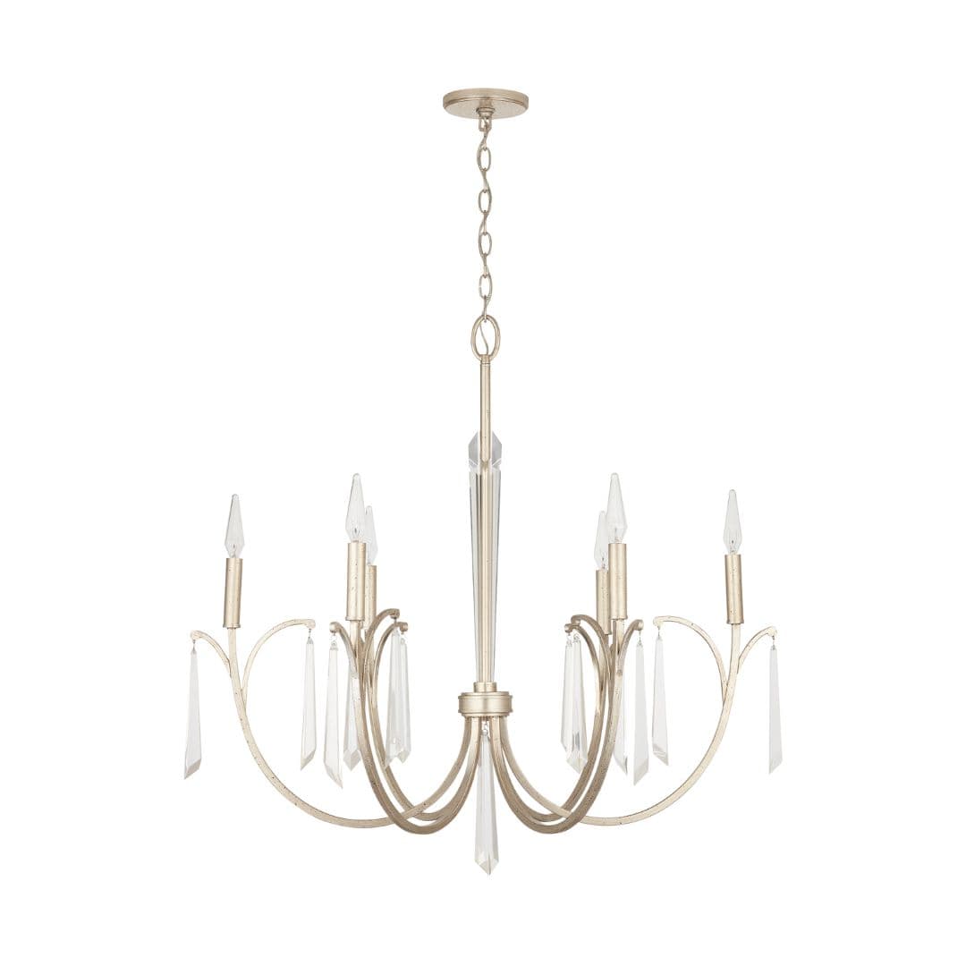 Ivy 6 Light Chandelier in Winter Gold-img-4