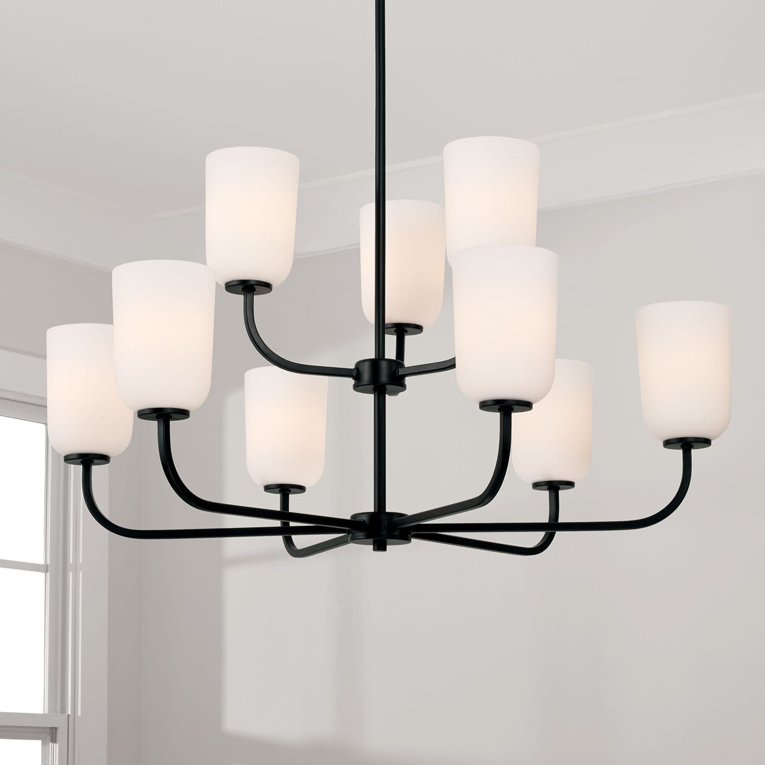 Brianna 9 Light Chandelier in Matte Black-img-1