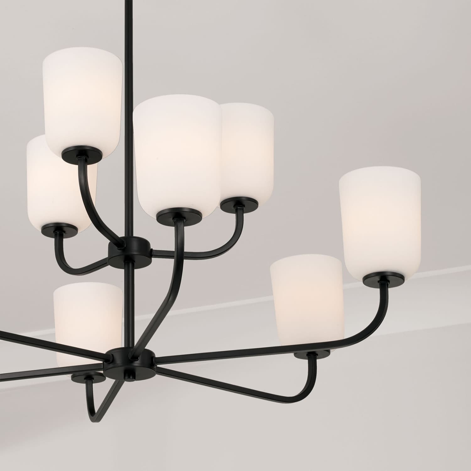 Brianna 9 Light Chandelier in Matte Black-img-2