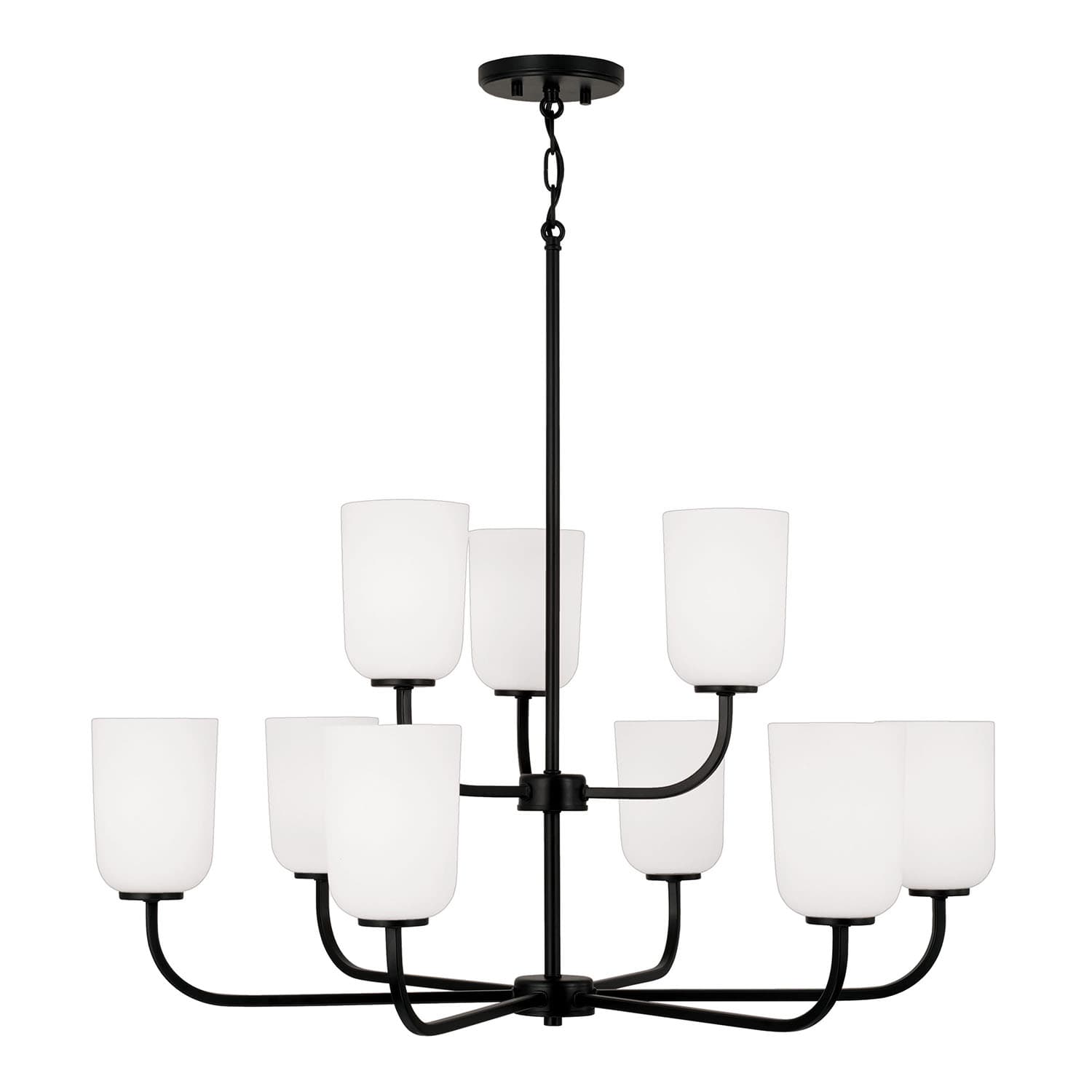 Brianna 9 Light Chandelier in Matte Black-img-3