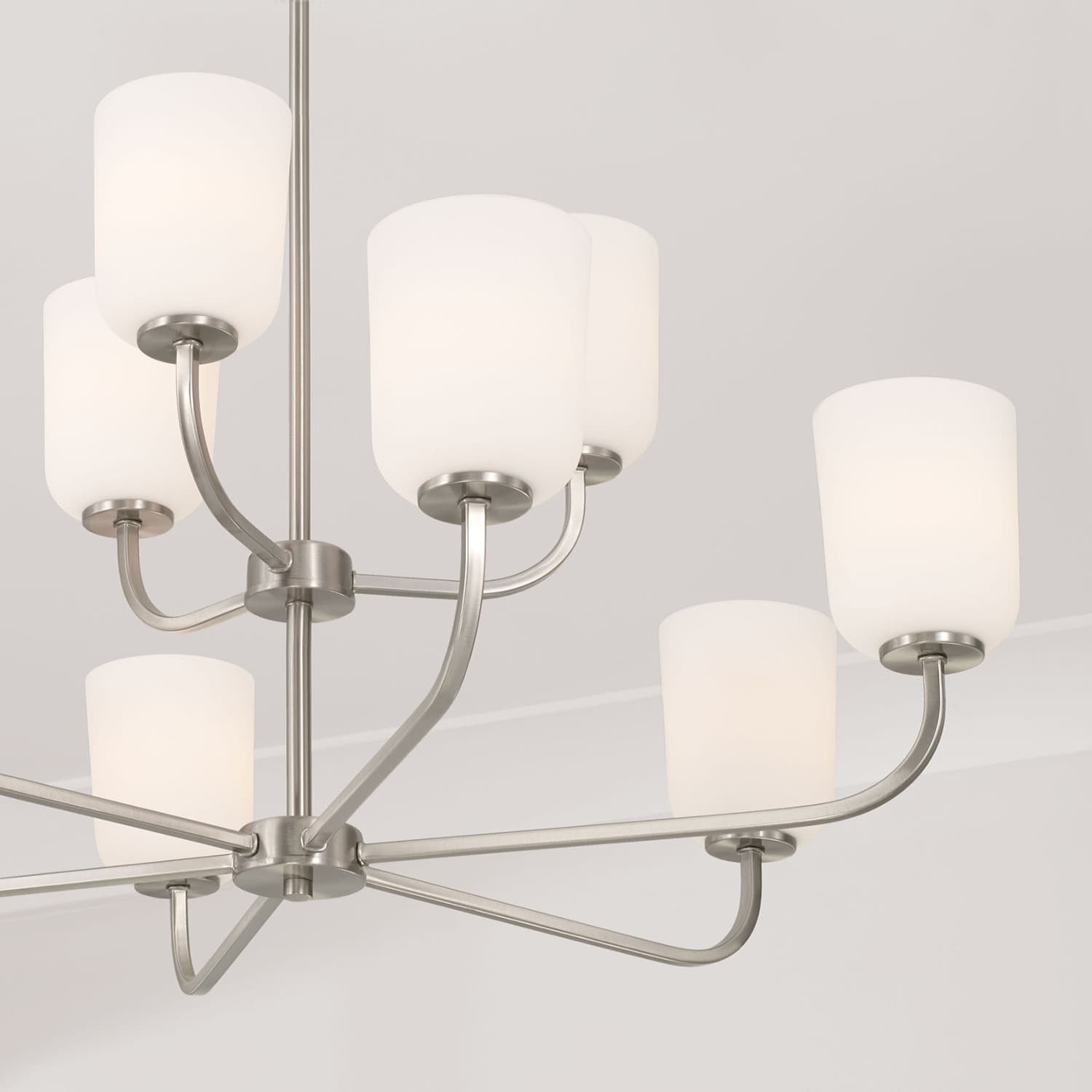 Brianna 9 Light Chandelier in Satin Nickel-img-2