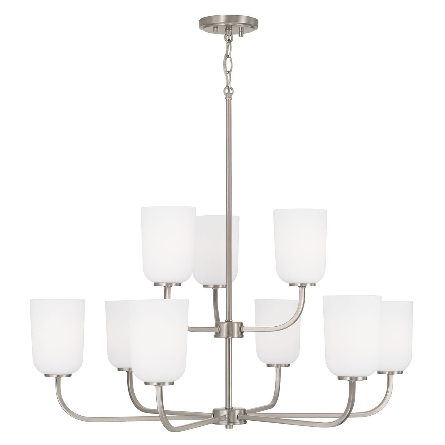 Brianna 9 Light Chandelier in Satin Nickel-img-3