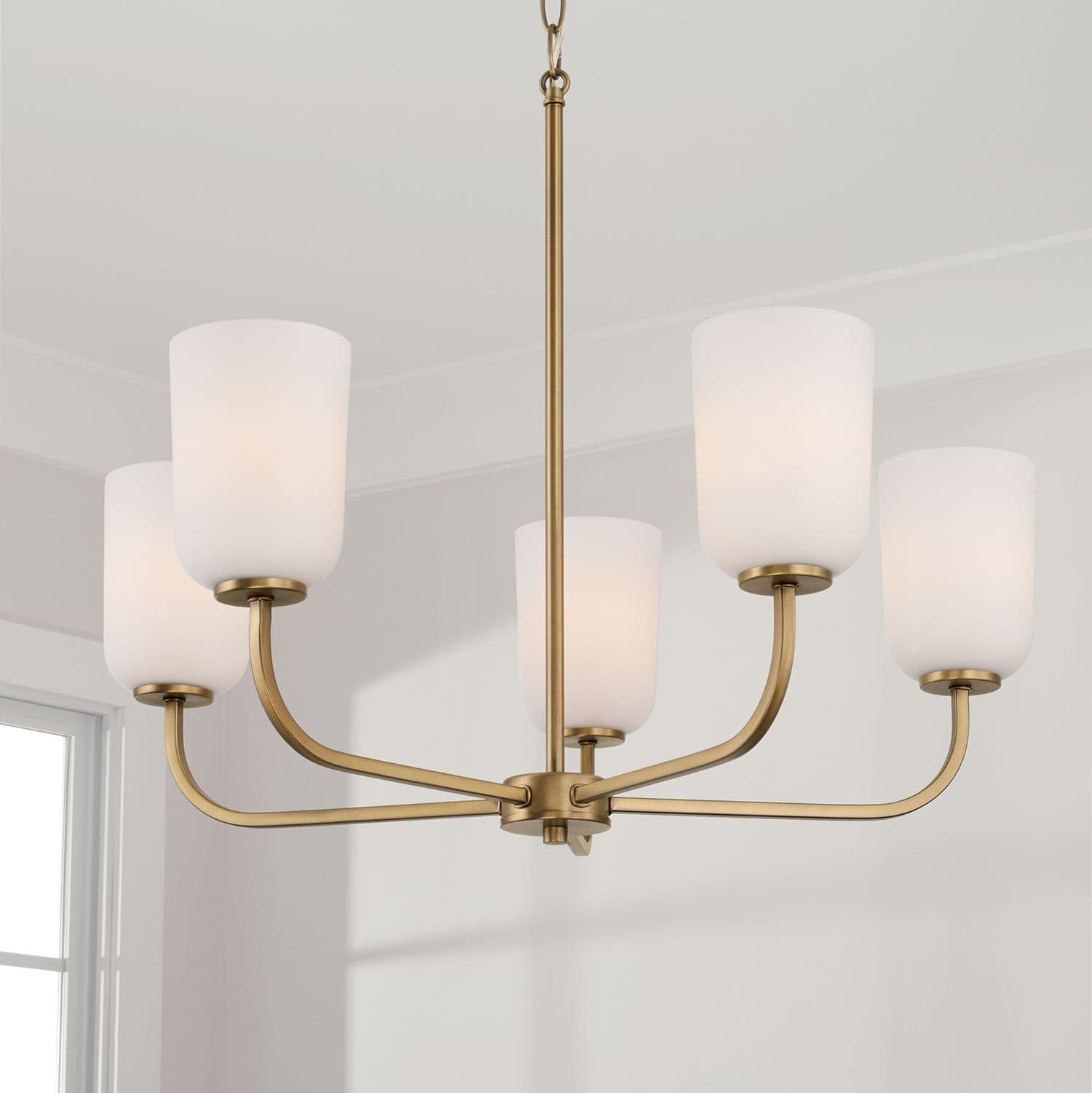 Brianna 5 Light Chandelier in Aged Brass-img-1