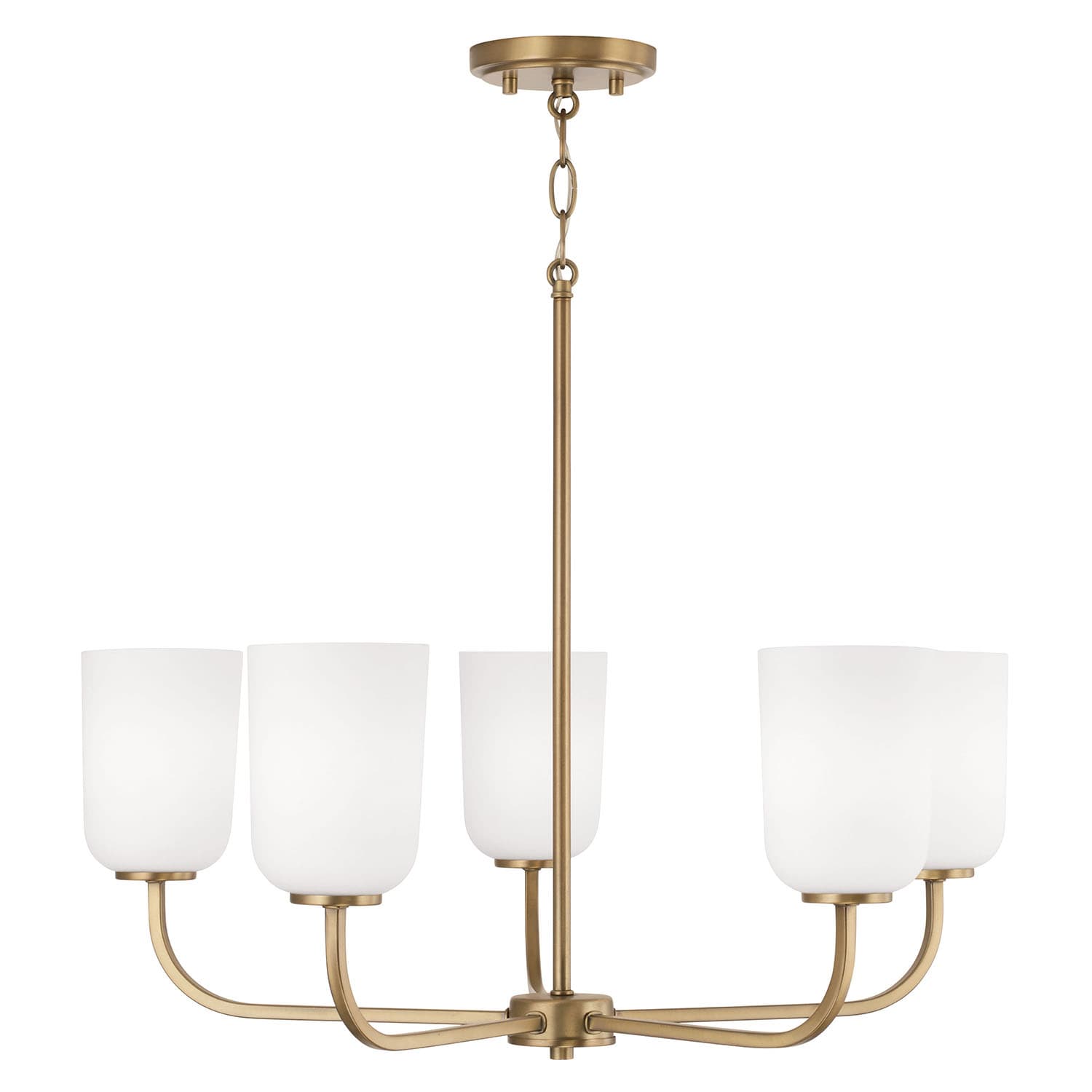 Brianna 5 Light Chandelier in Aged Brass-img-3