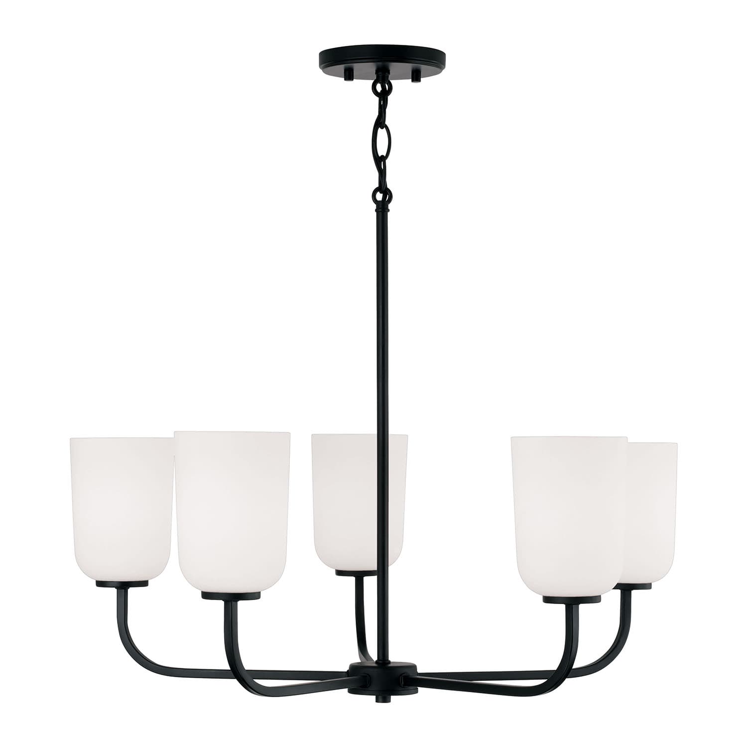 Brianna 5 Light Chandelier in Matte Black-img-3