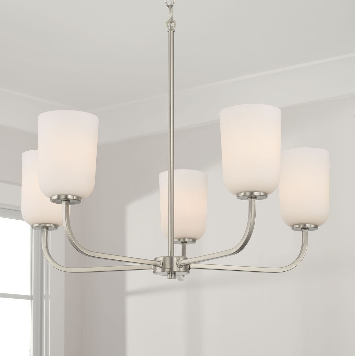 Brianna 5 Light Chandelier in Satin Nickel-img-1