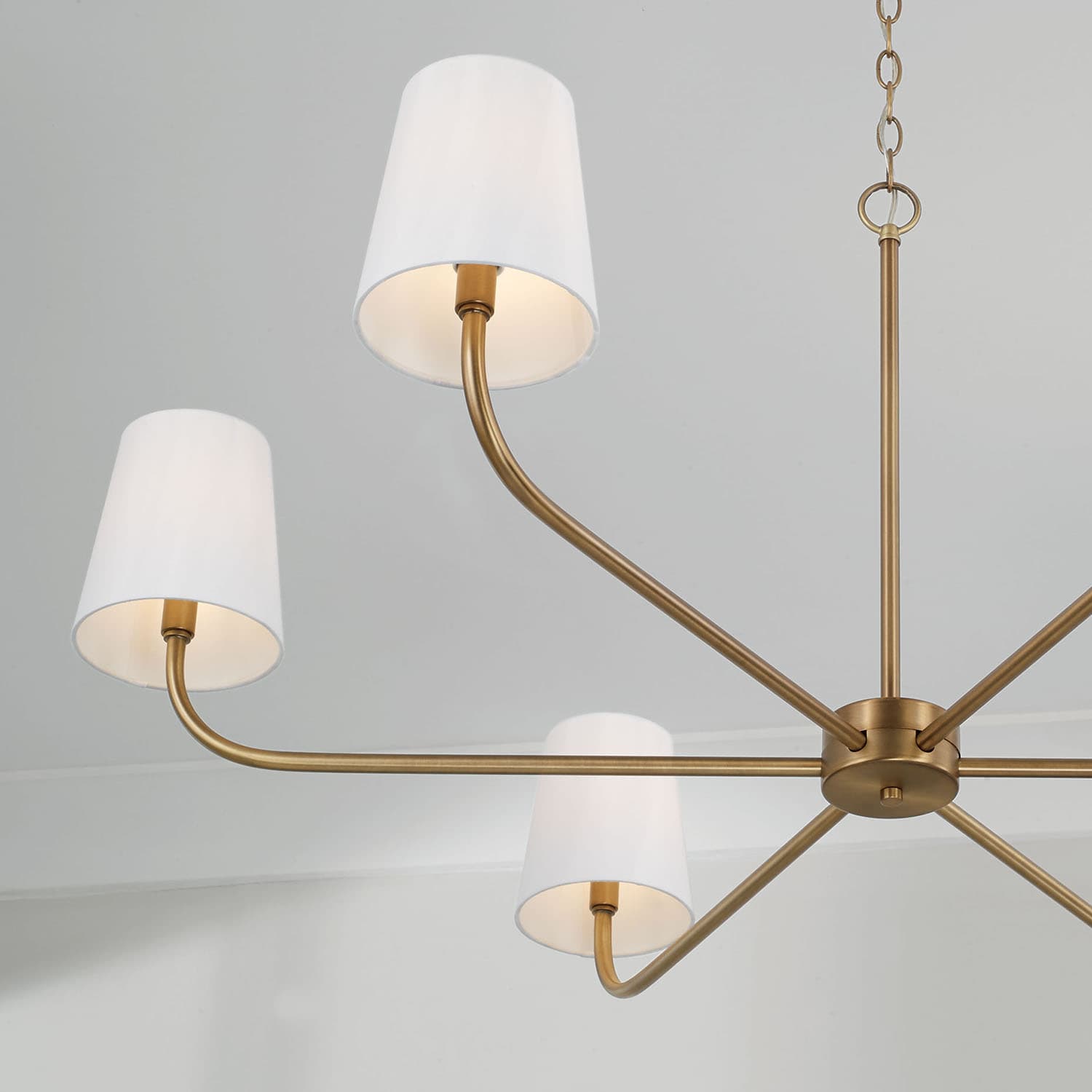 Winnie 6 Light Chandelier - Large in Aged Brass-img-2