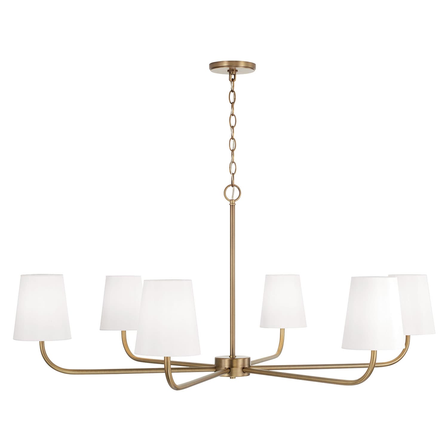 Winnie 6 Light Chandelier - Large in Aged Brass-img-3
