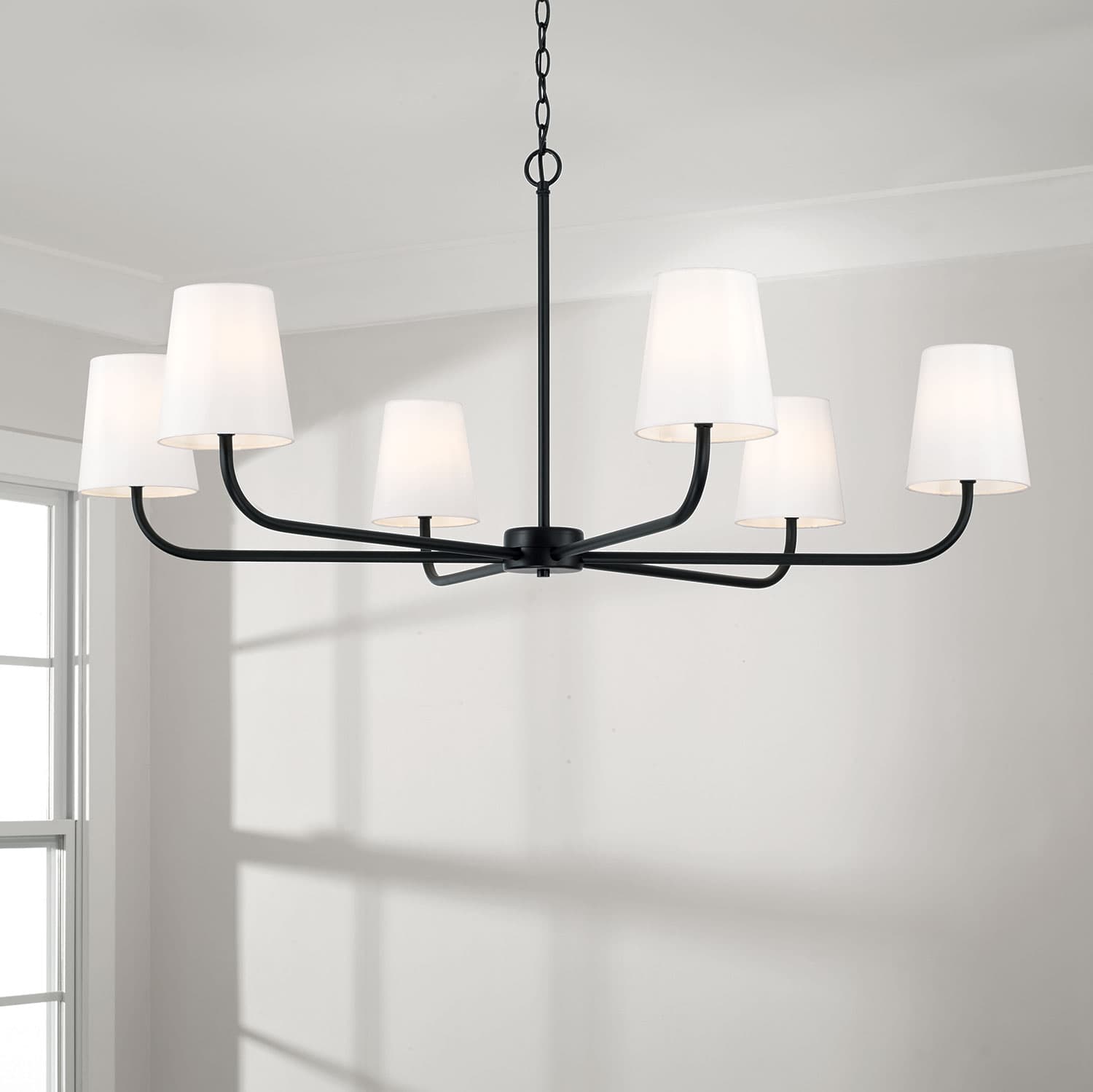Winnie 6 Light Chandelier - Large in Matte Black-img-1