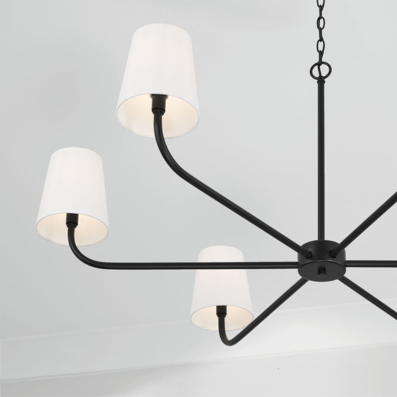 Winnie 6 Light Chandelier - Large in Matte Black-img-2