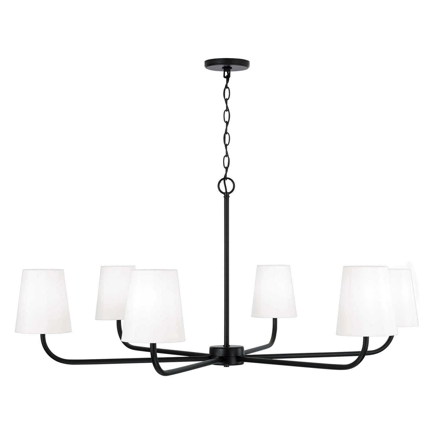 Winnie 6 Light Chandelier - Large in Matte Black-img-3