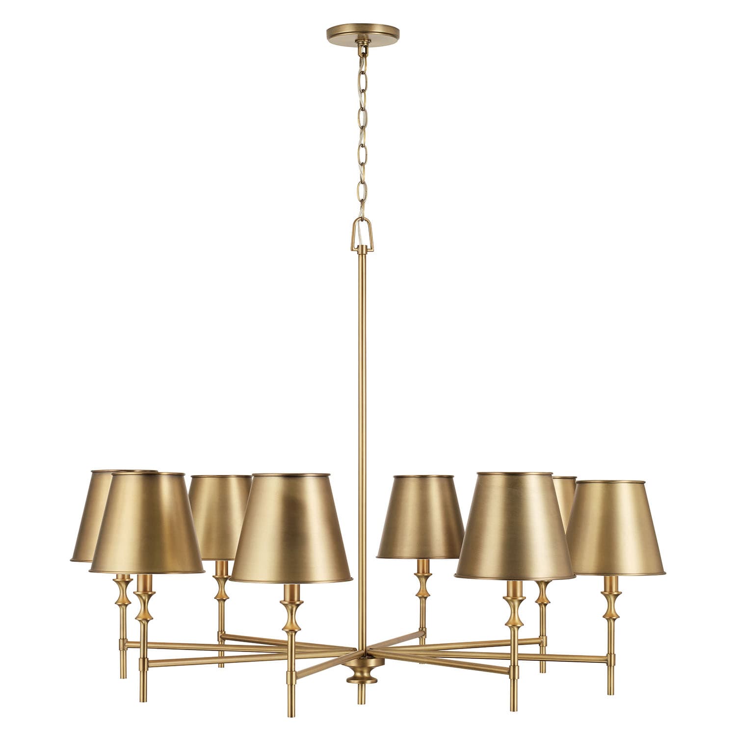 Barwon 8 Light Chandelier in Aged Brass-img-3