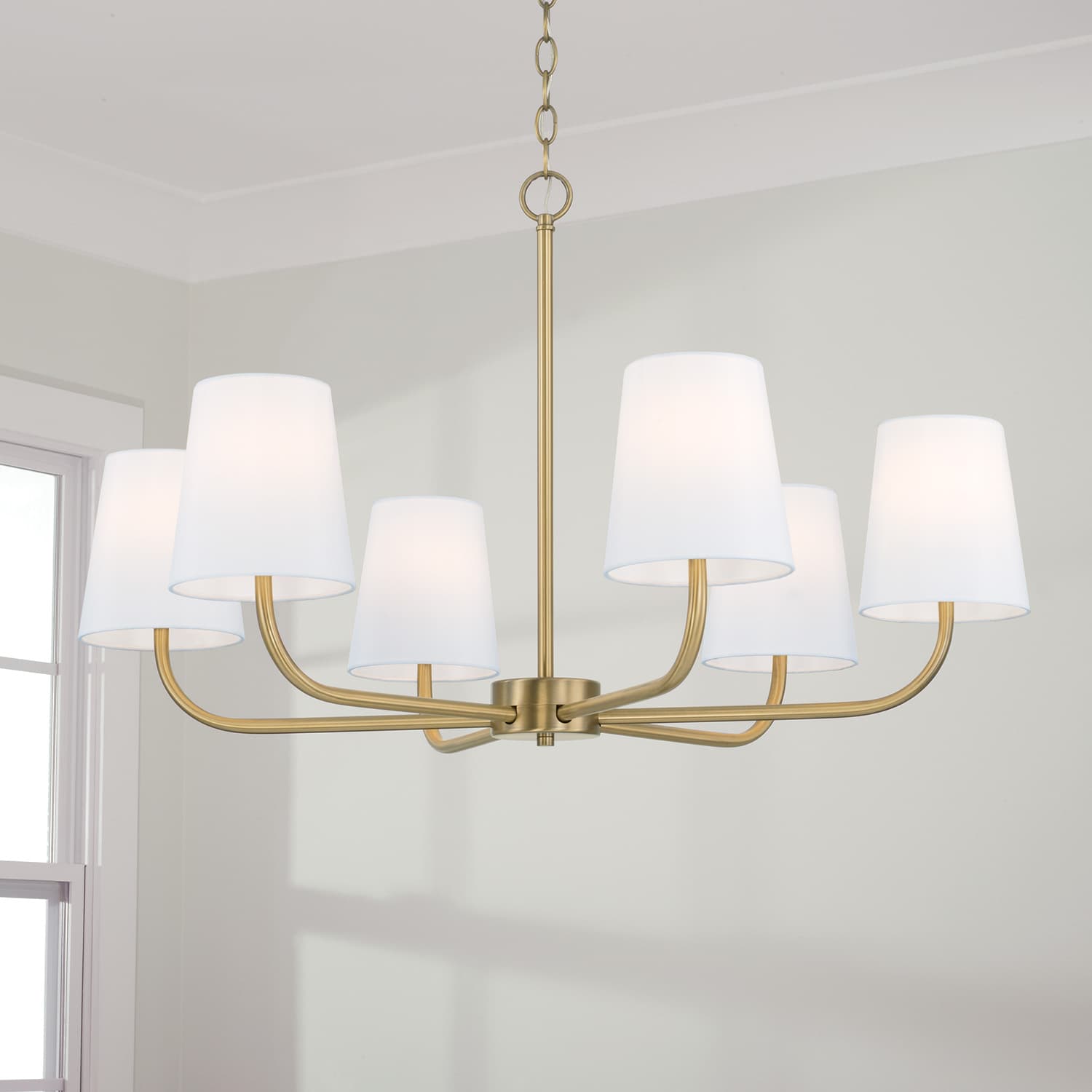 Winnie 6 Light Chandelier - Small in Aged Brass-img-1