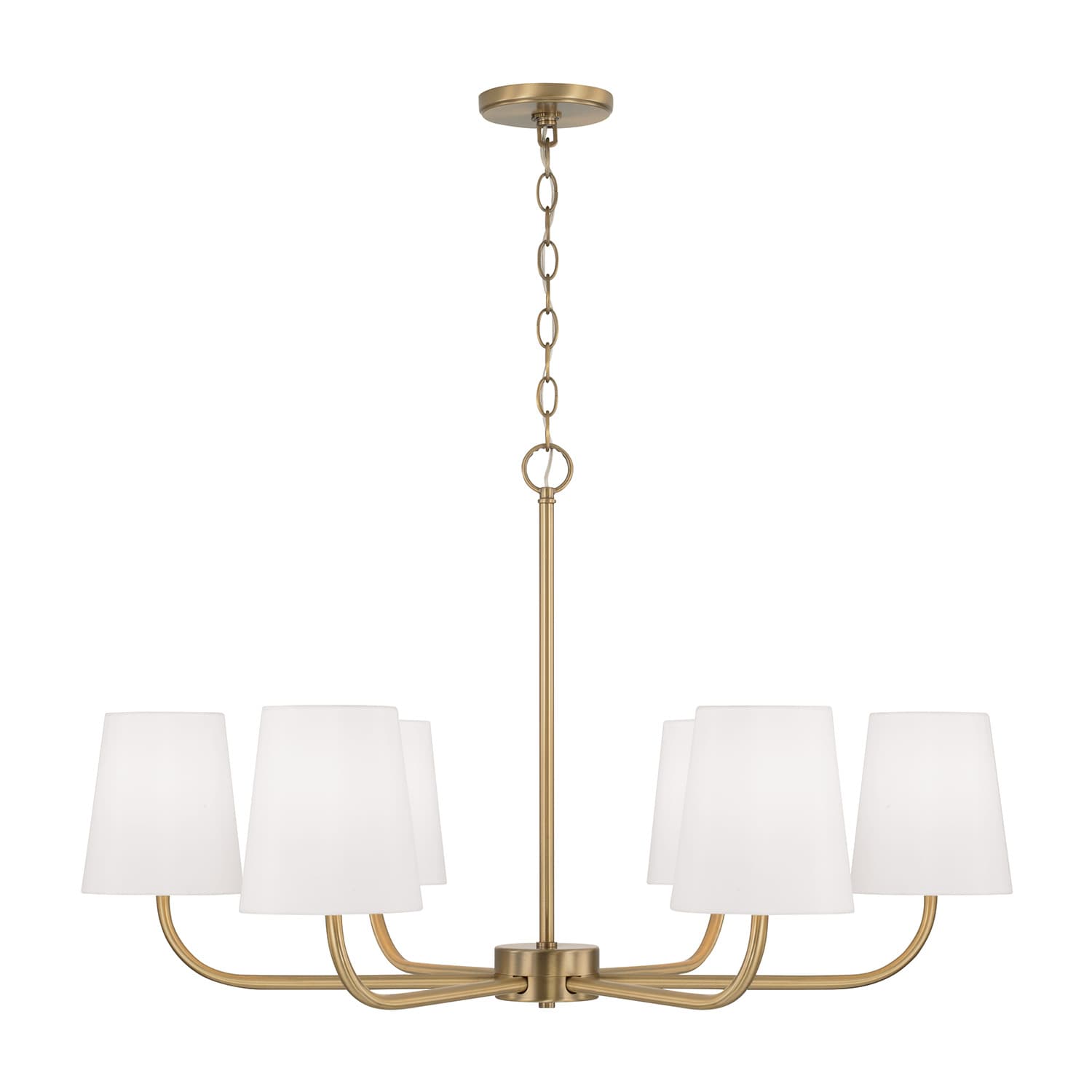 Winnie 6 Light Chandelier - Small in Aged Brass-img-2
