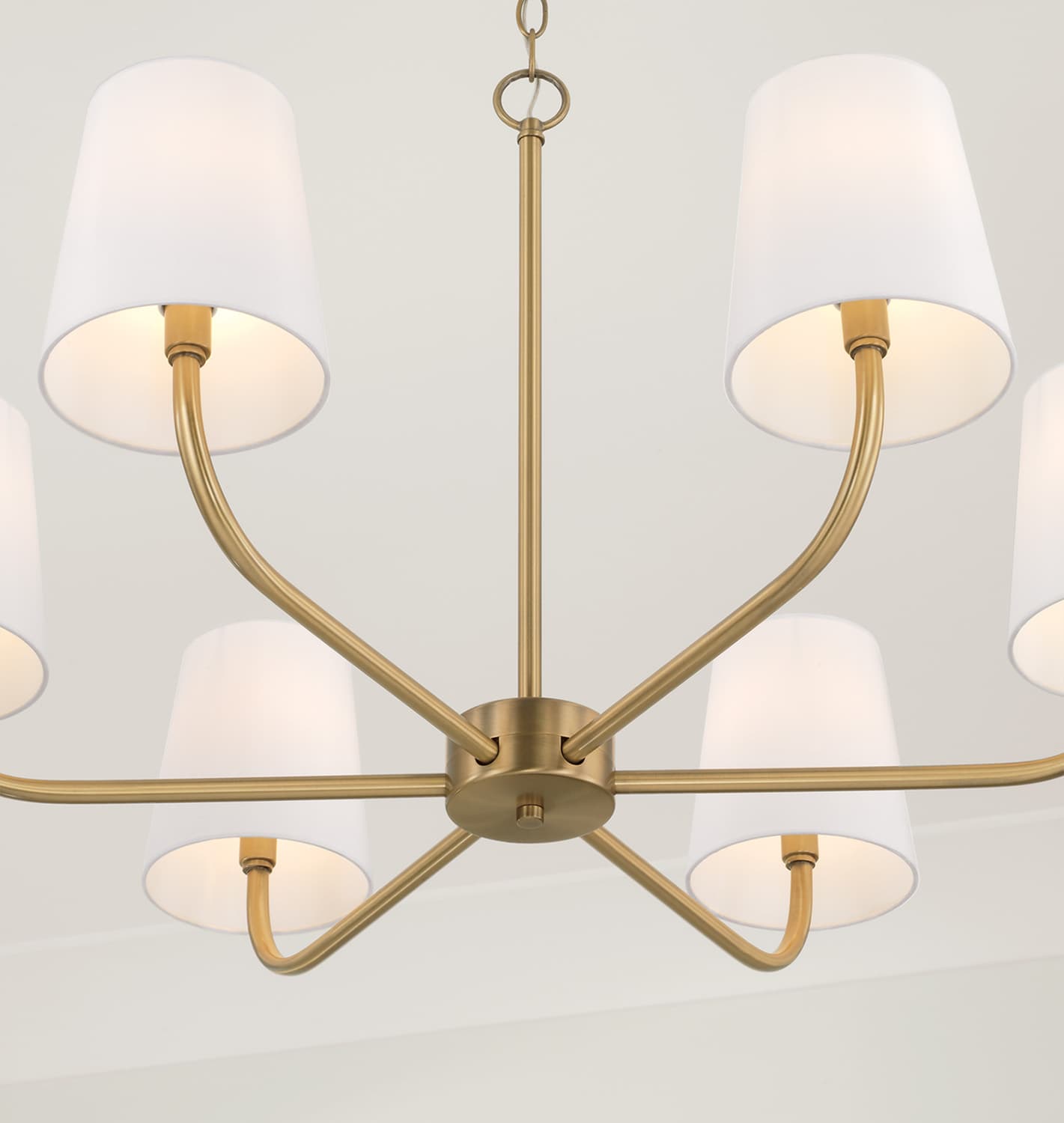 Winnie 6 Light Chandelier - Small in Aged Brass-img-3