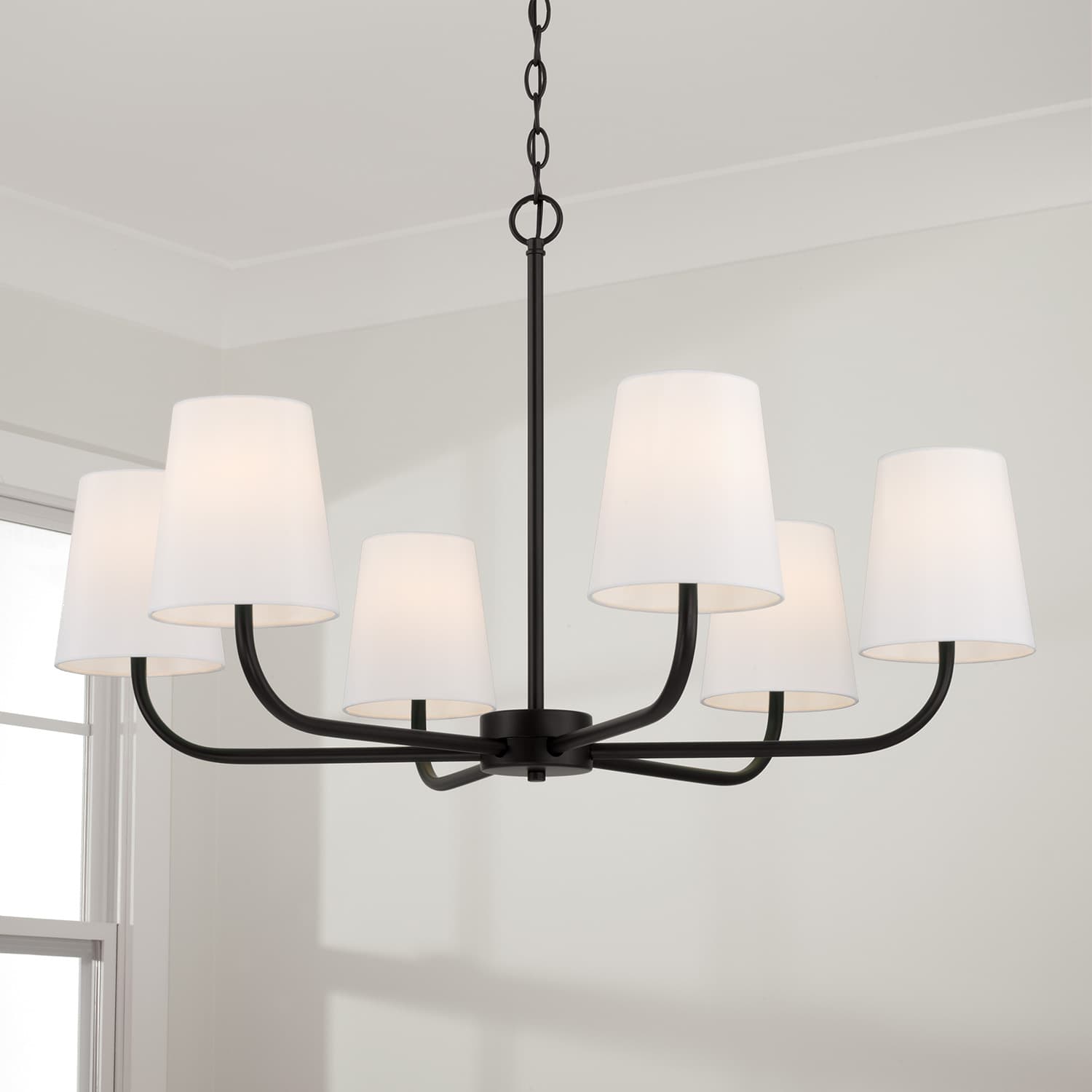 Winnie 6 Light Chandelier - Small in Matte Black-img-1