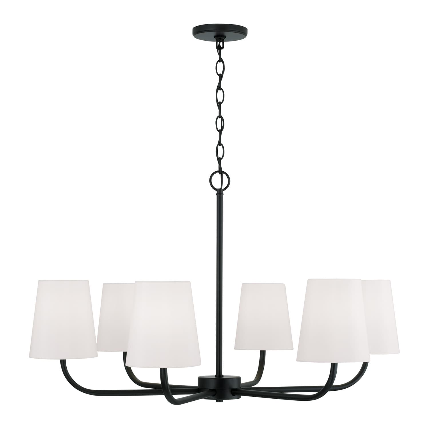 Winnie 6 Light Chandelier - Small in Matte Black-img-2