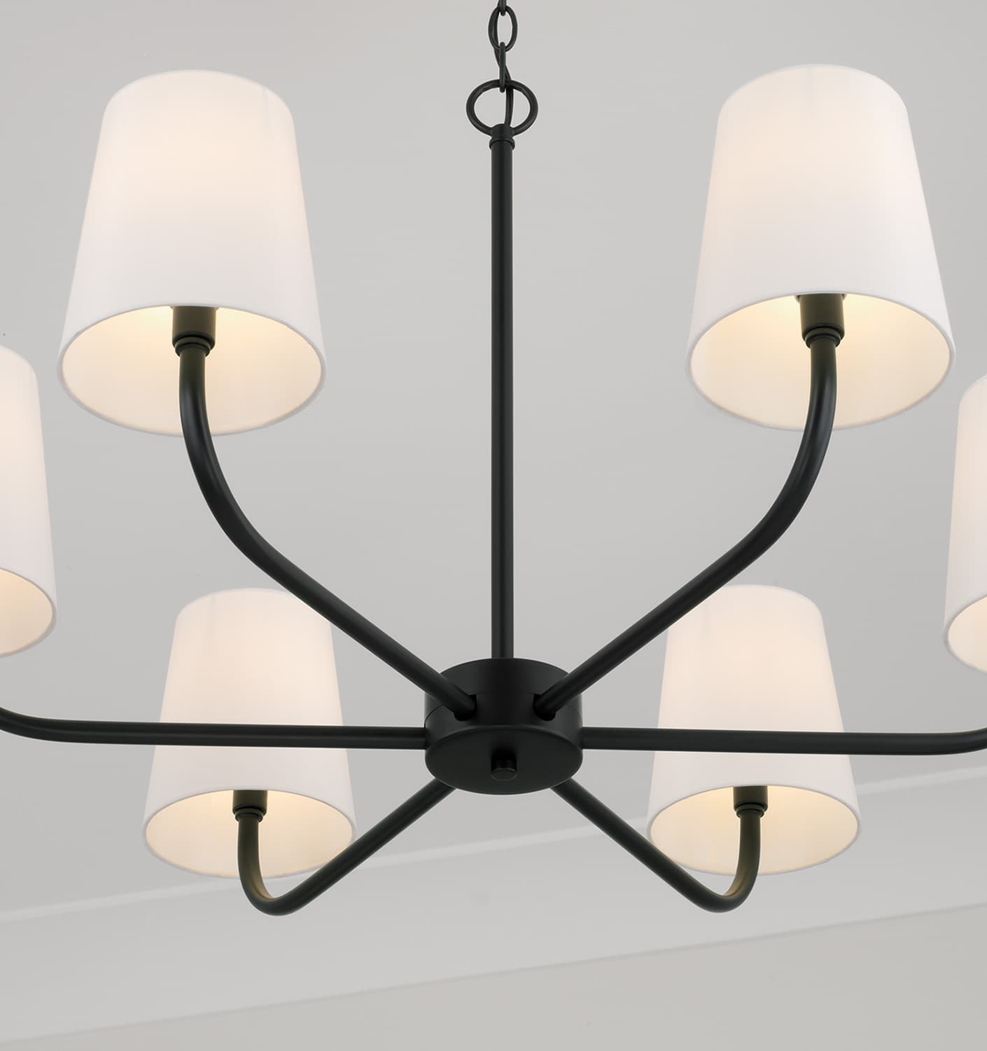 Winnie 6 Light Chandelier - Small in Matte Black-img-3