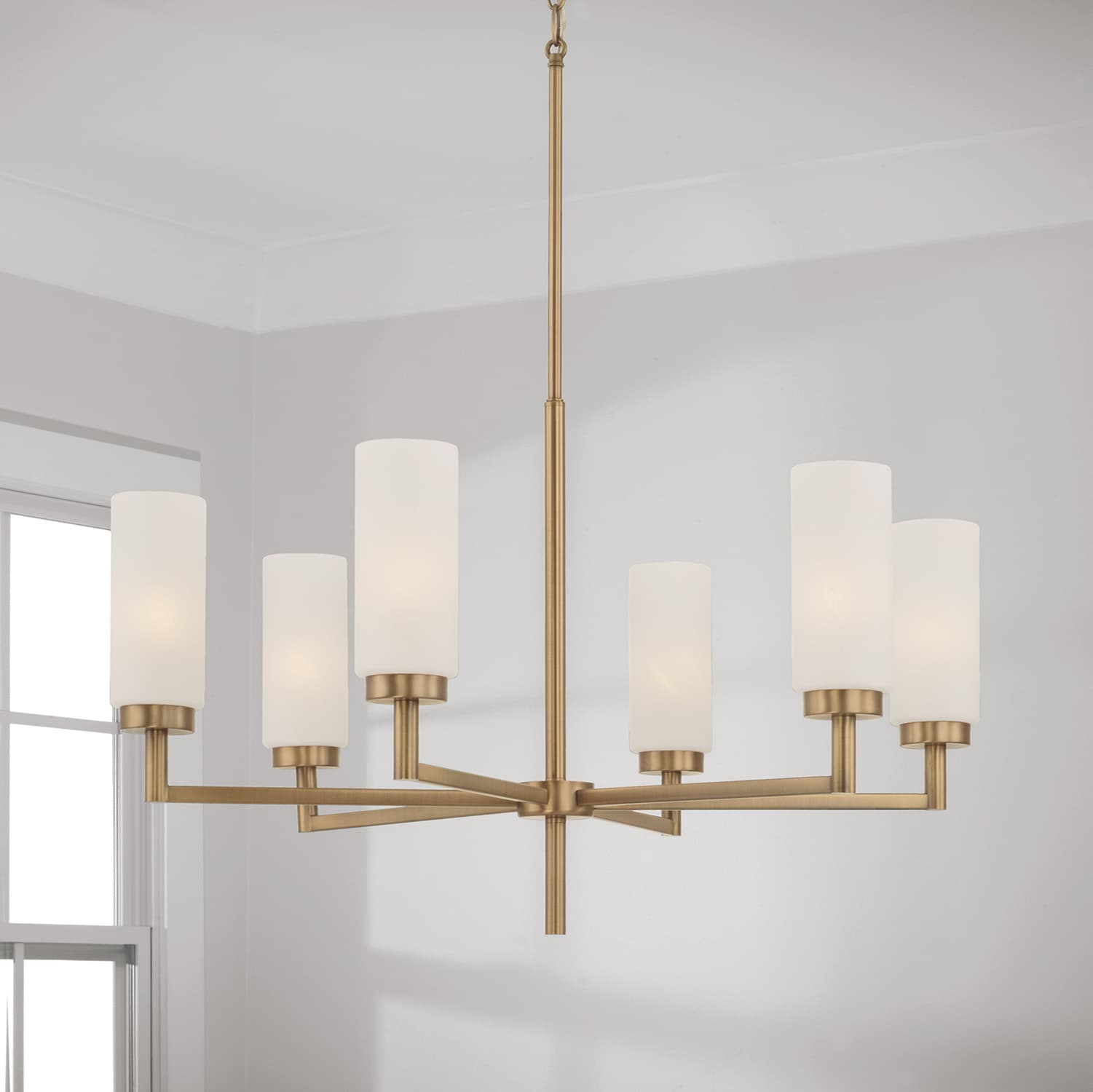 Oakland 6 Light Chandelier in Aged Brass-img-1