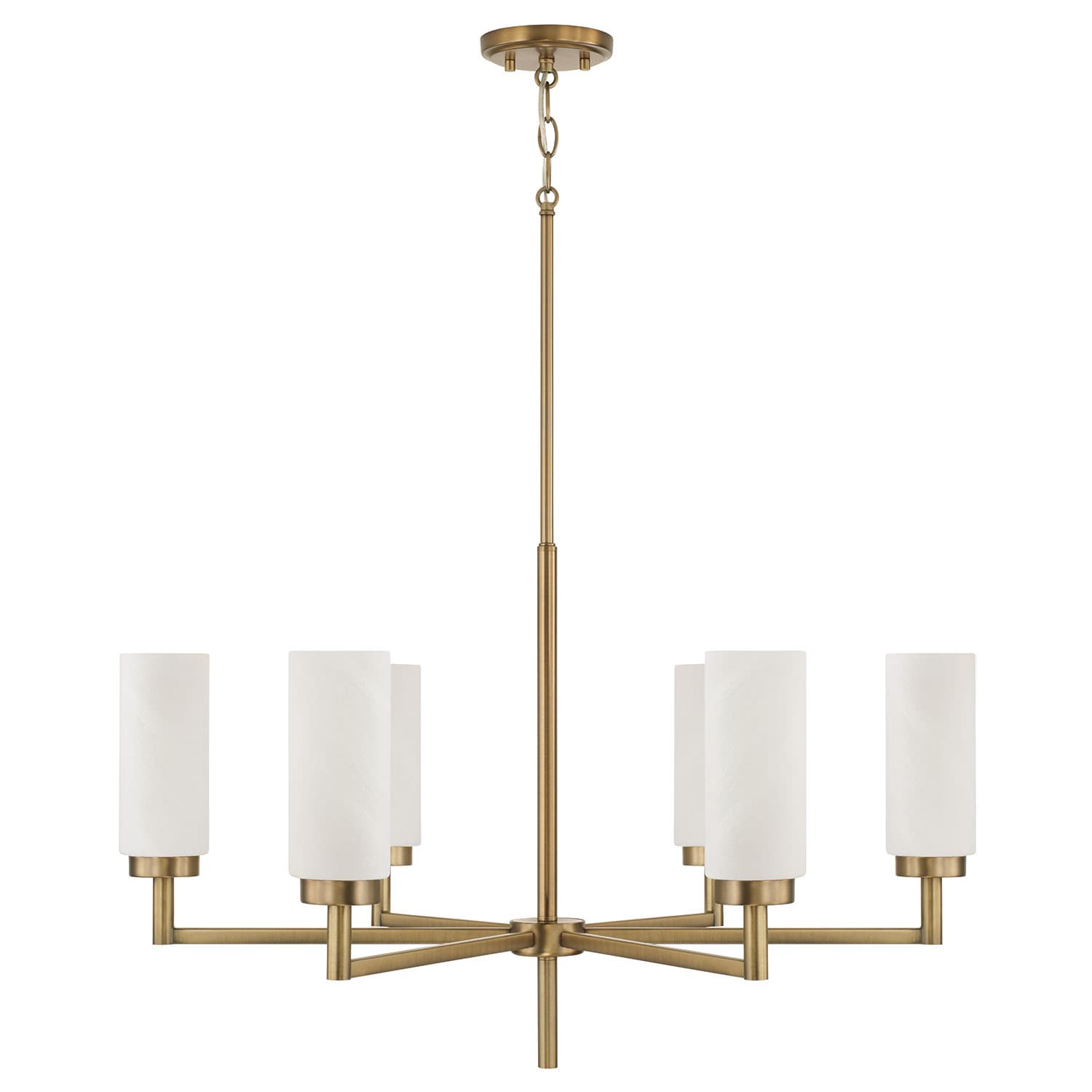Oakland 6 Light Chandelier in Aged Brass-img-2