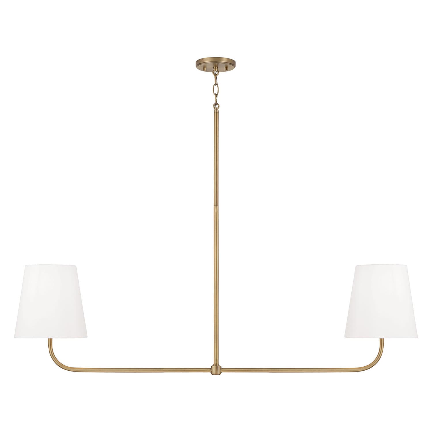 Winnie 2 Light Linear Chandelier in Aged Brass-img-2