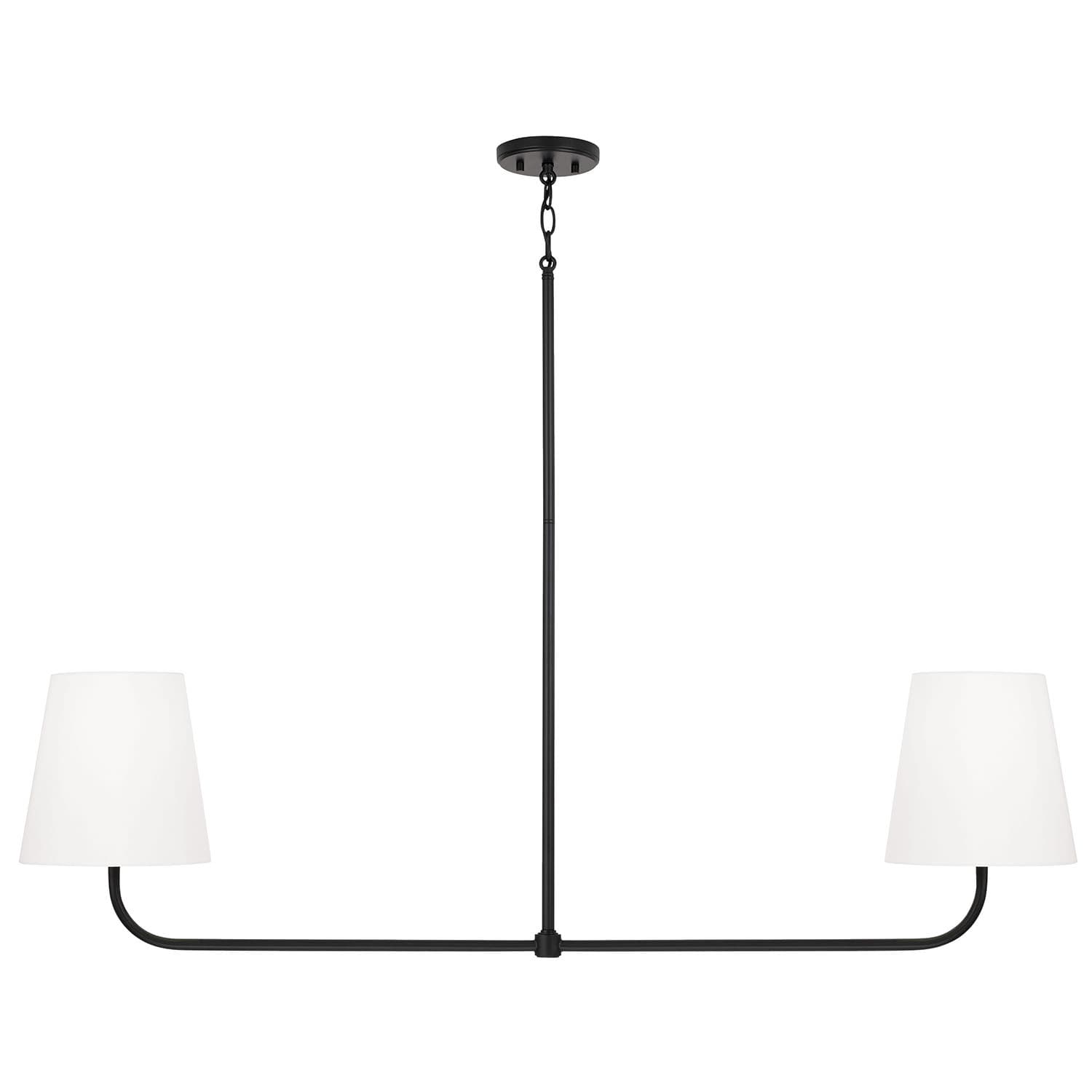 Winnie 2 Light Linear Chandelier in Matte Black-img-2