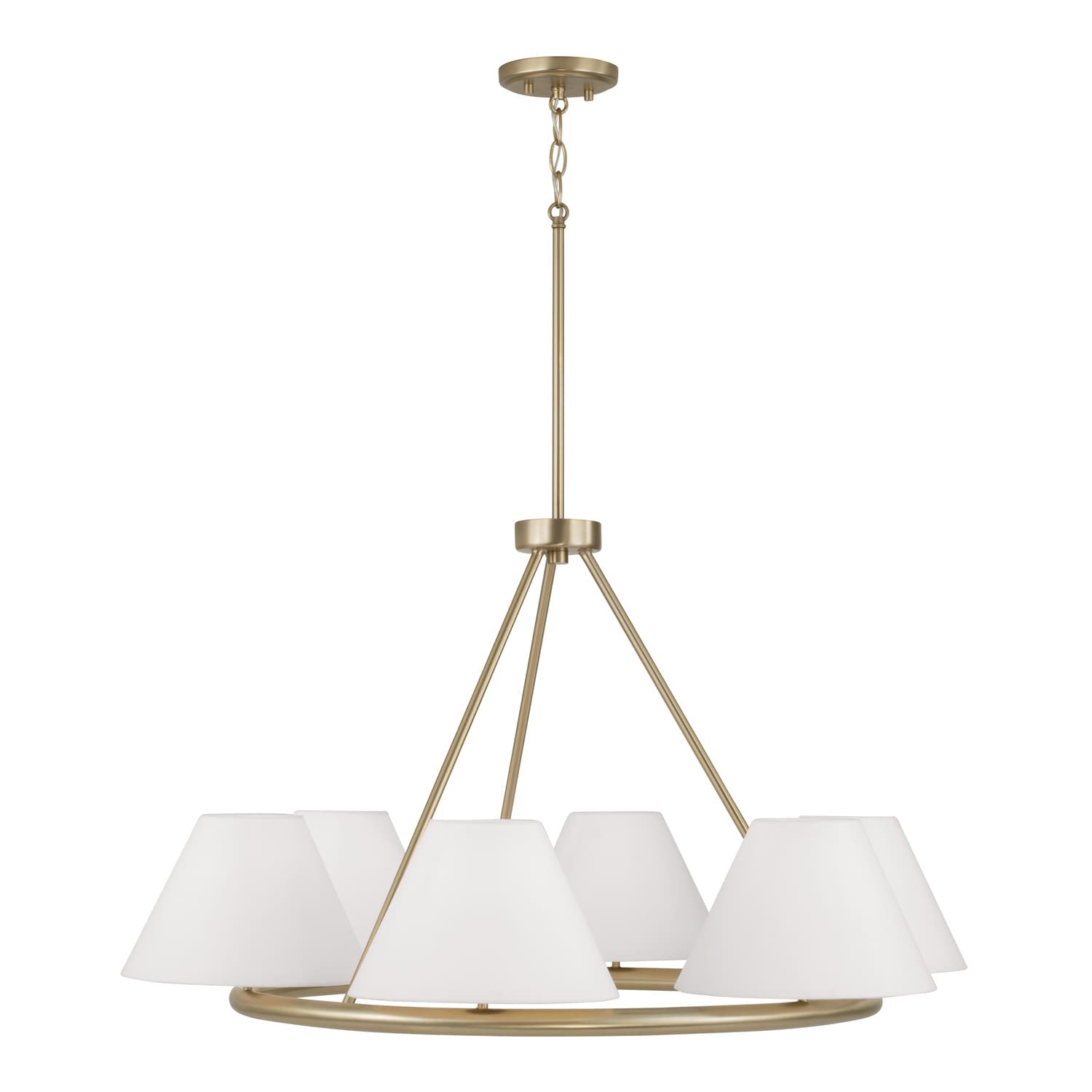 Welsh 6 Light Ring Chandelier in Matte Brass-img-6