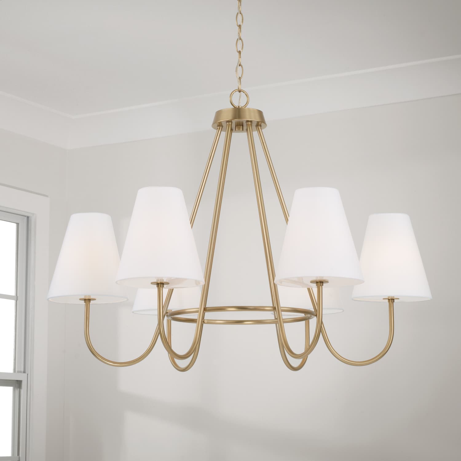 Jules 6 Light Chandelier in Matte Brass-img-1