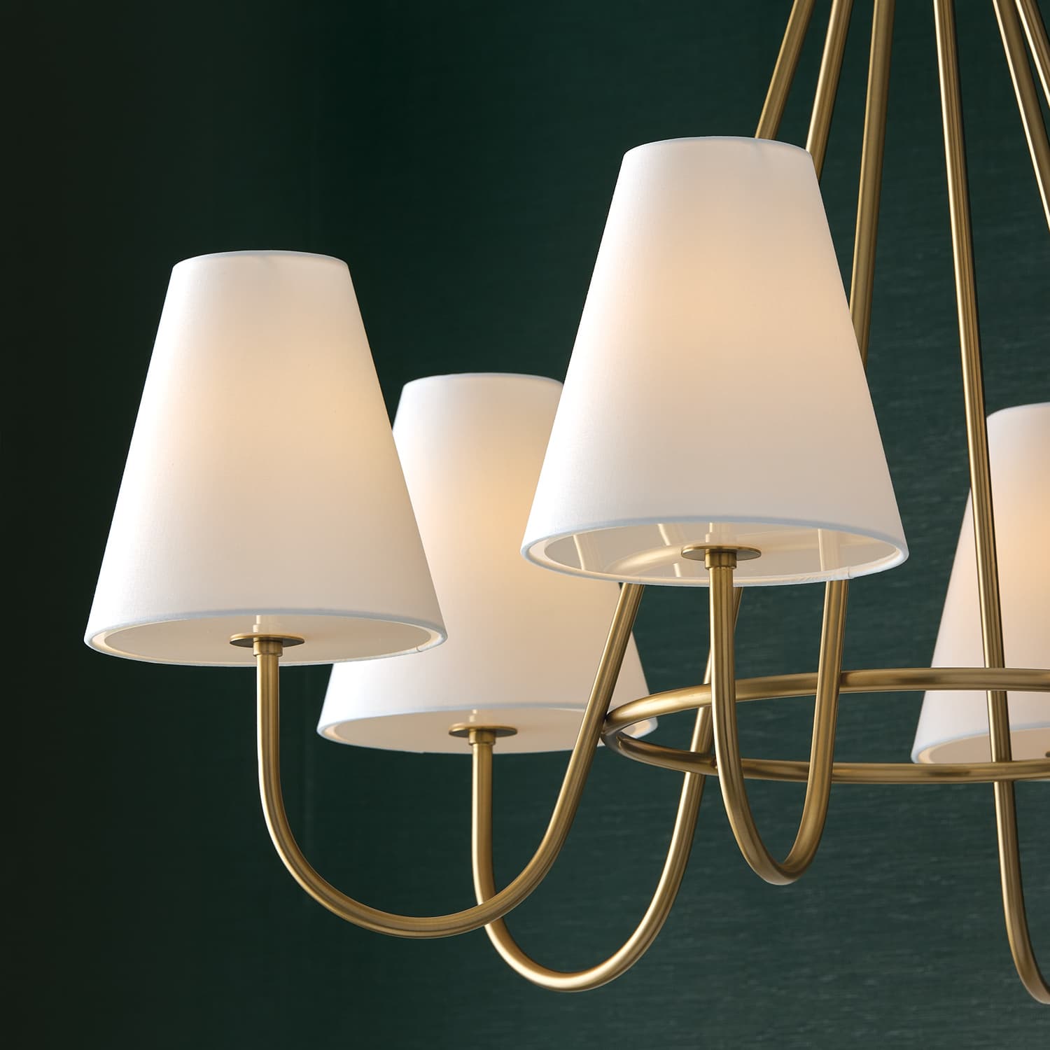 Jules 6 Light Chandelier in Matte Brass-img-4