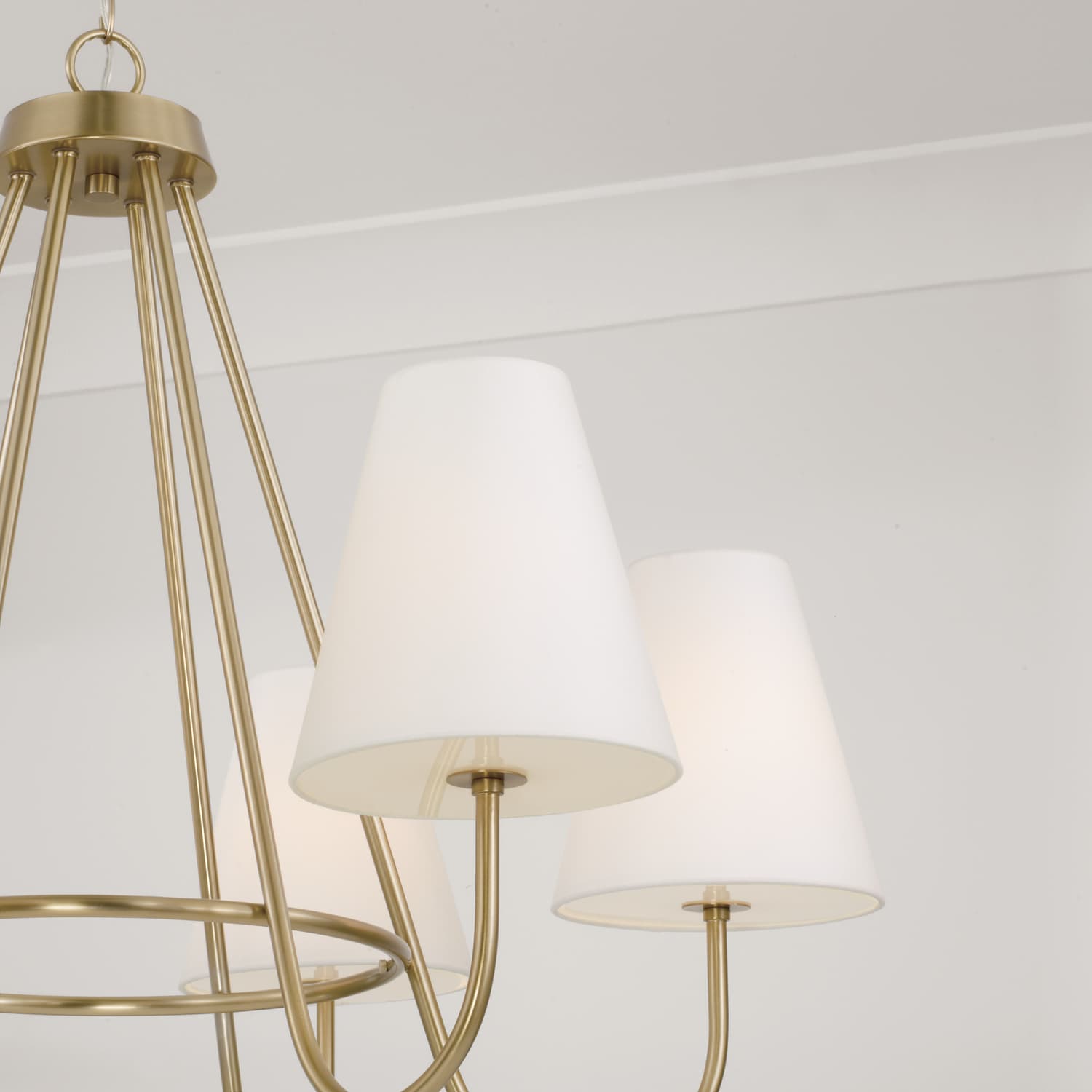 Jules 6 Light Chandelier in Matte Brass-img-6