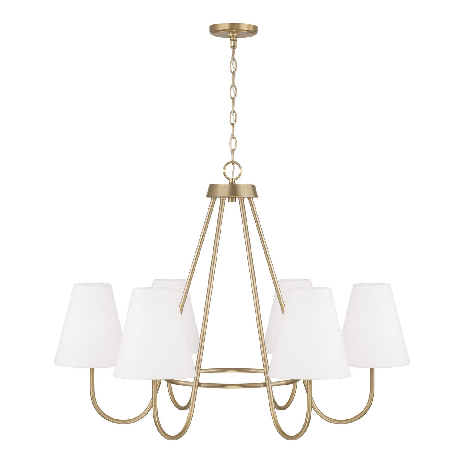 Jules 6 Light Chandelier in Matte Brass-img-7