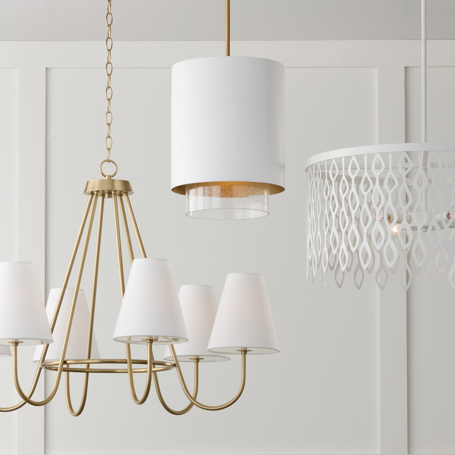 Jules 6 Light Chandelier in Matte Brass-img-9