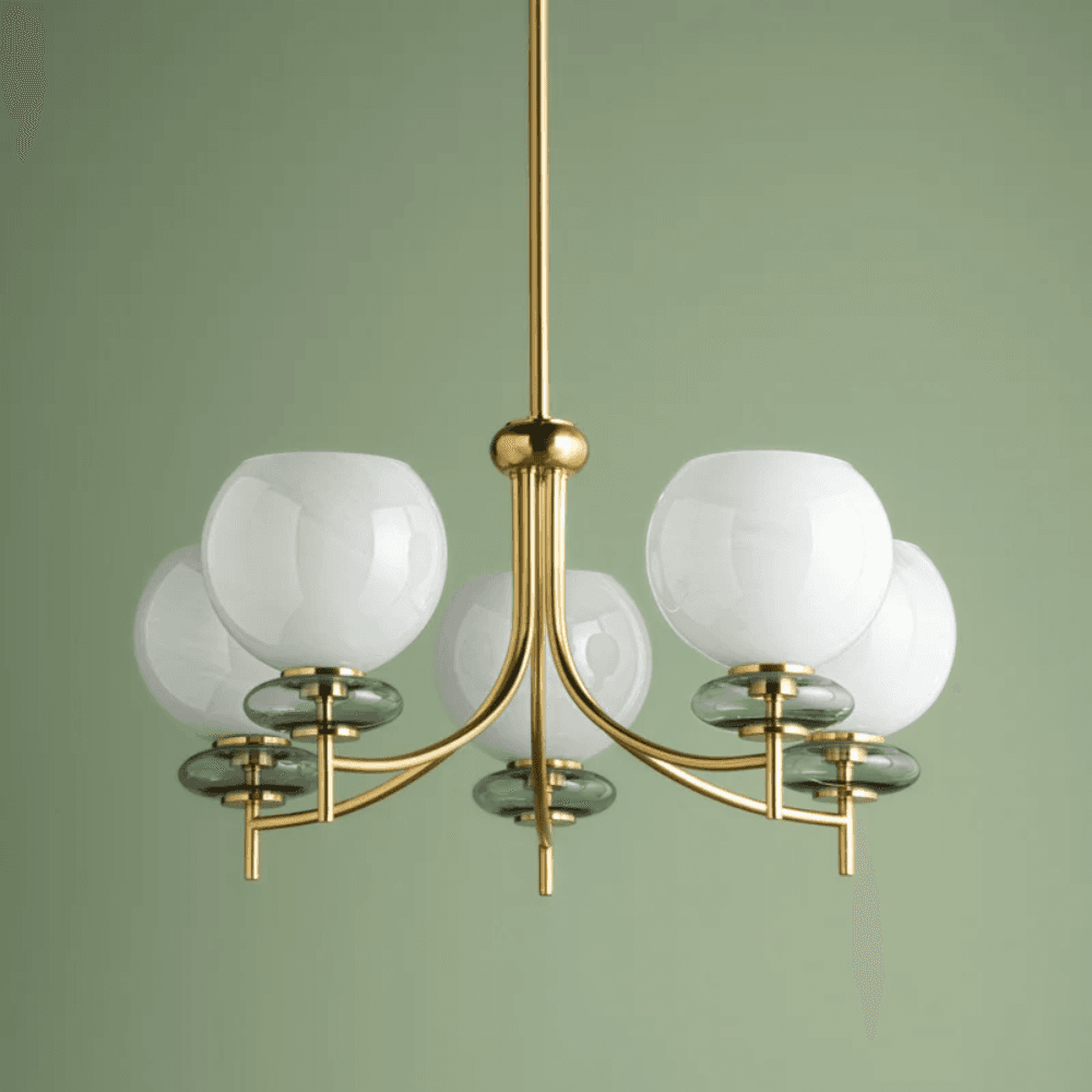 Farah 5 Light Chandelier In Aged Brass-img-6