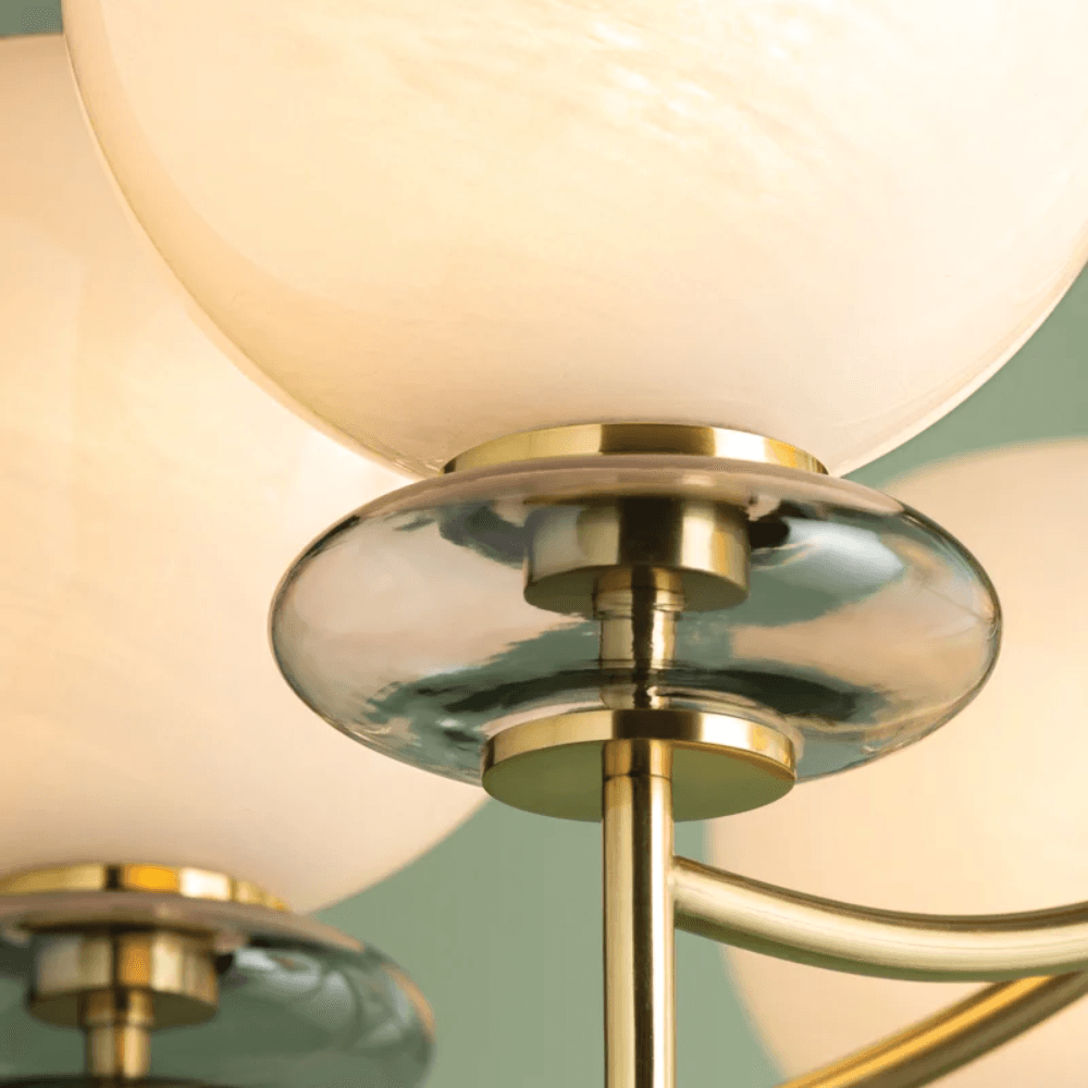 Farah 5 Light Chandelier In Aged Brass-img-7