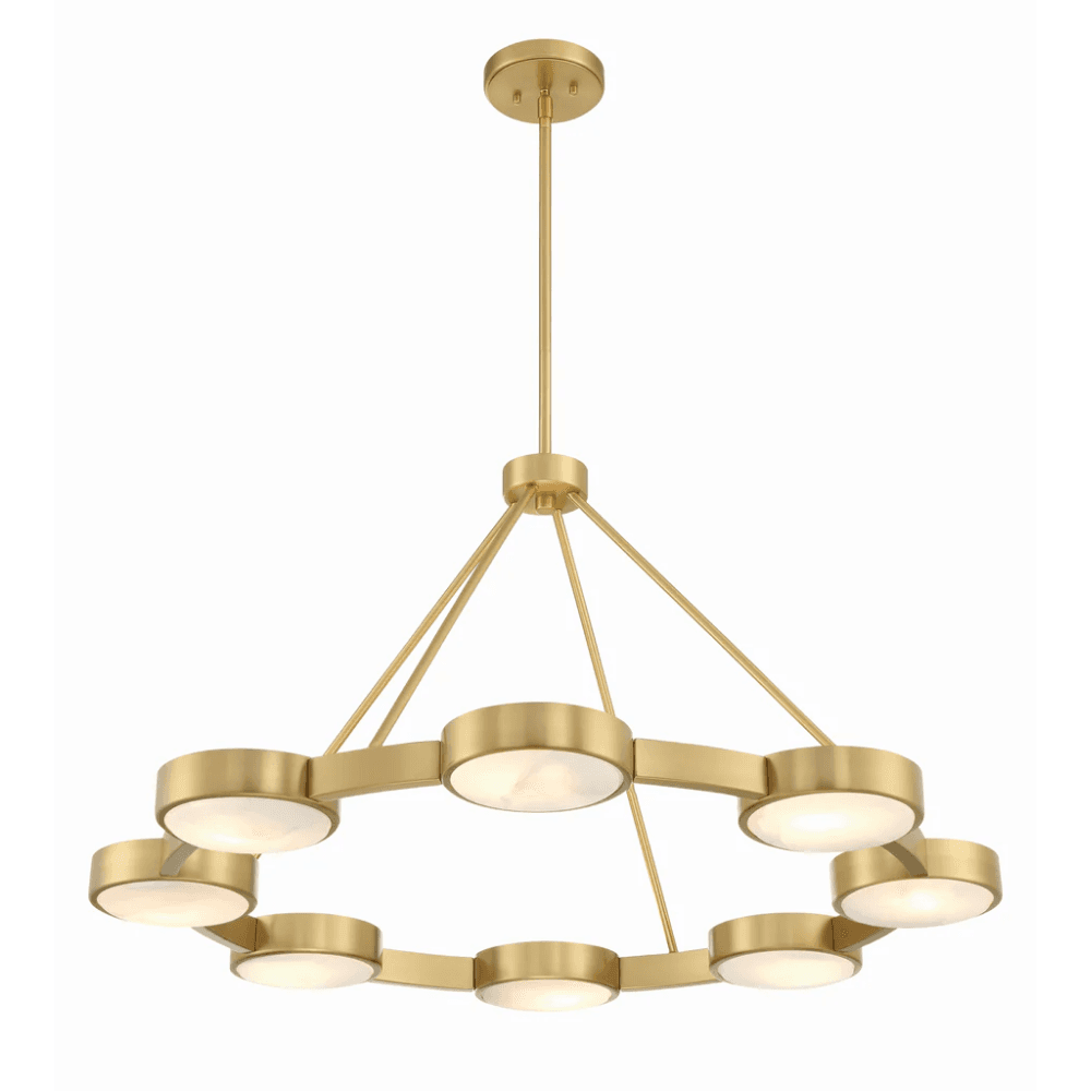 Scott 8 Light Chandelier in Modern Gold-img-2