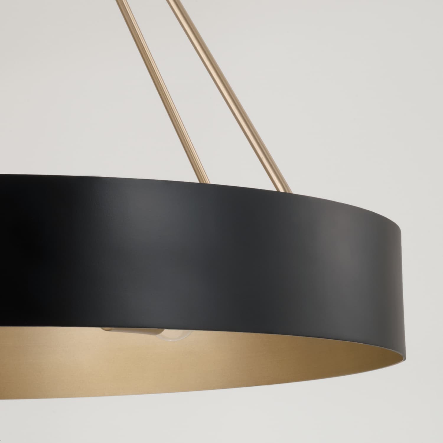 Swell 4 Light Chandelier in Matte Brass & Black-img-2