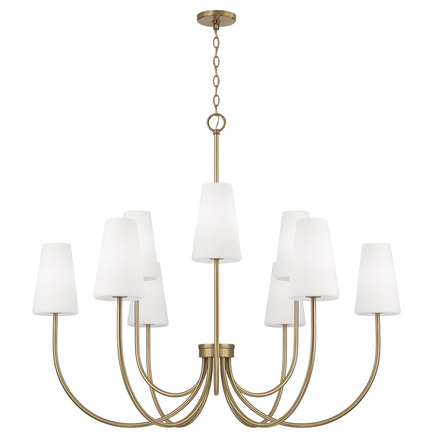 Mira 9 Light Chandelier in Aged Brass-img-3