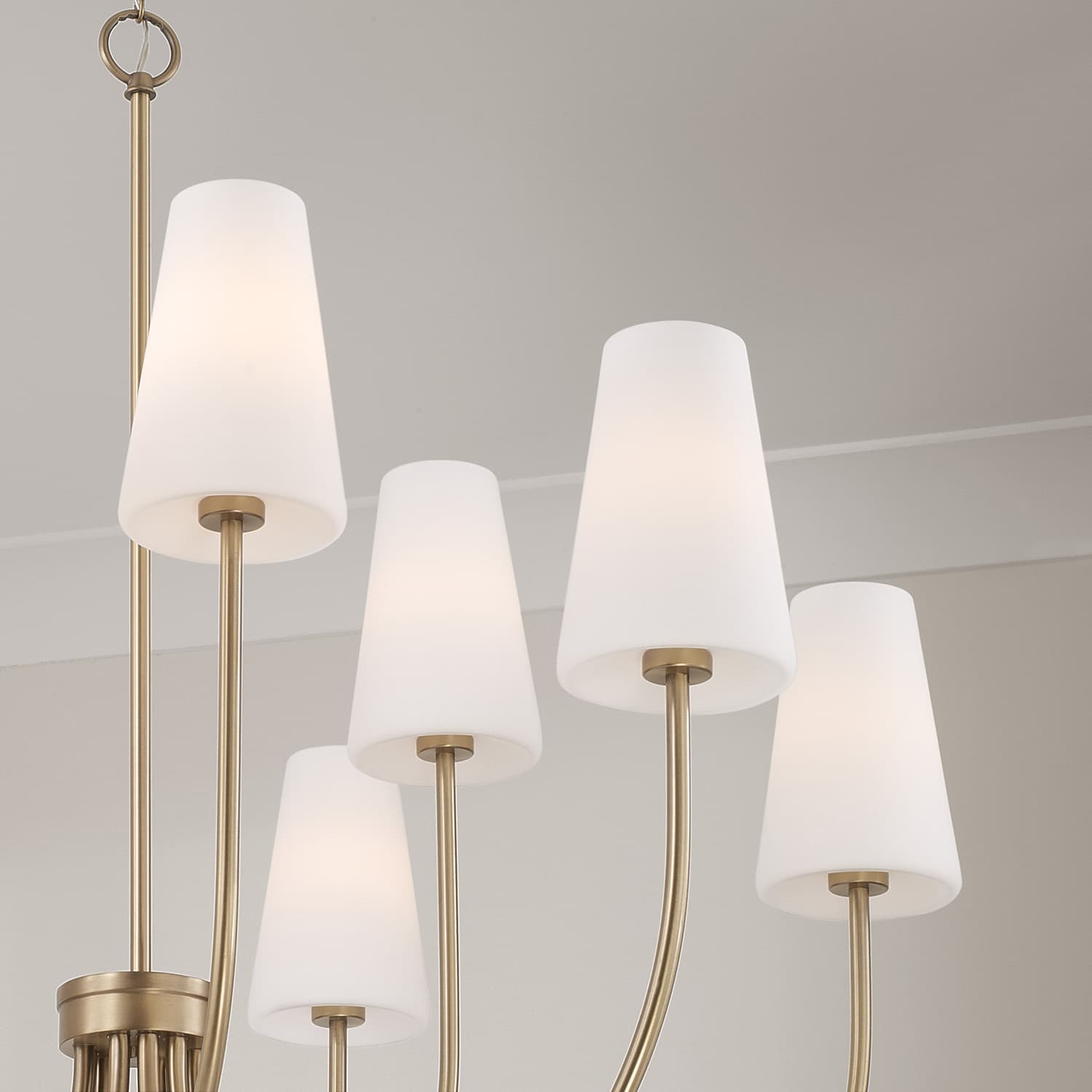 Mira 9 Light Chandelier in Aged Brass-img-4