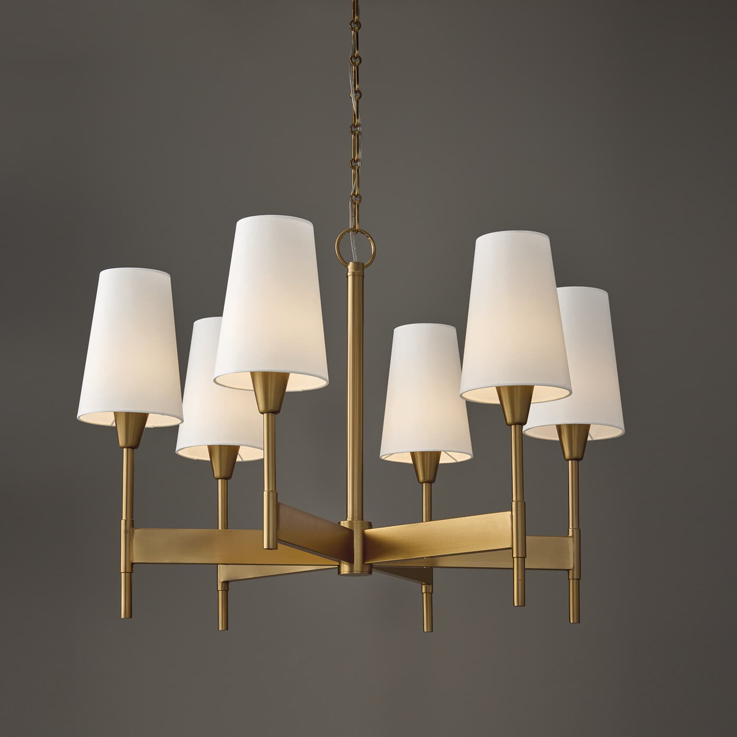 Elliot 6 Light Chandelier in Aged Brass-img-2