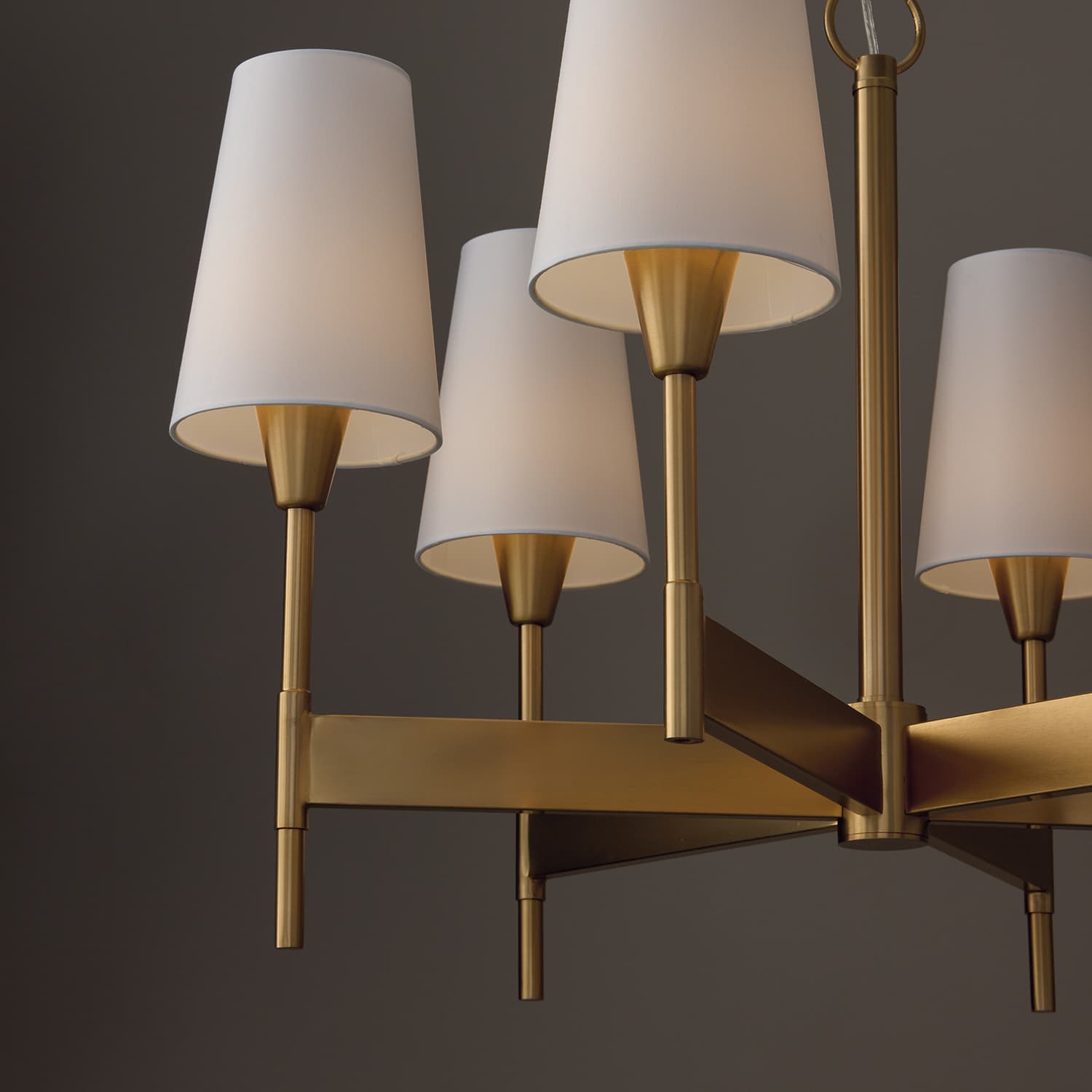 Elliot 6 Light Chandelier in Aged Brass-img-3
