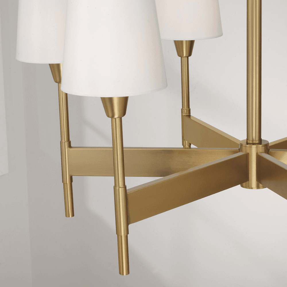 Elliot 6 Light Chandelier in Aged Brass-img-5