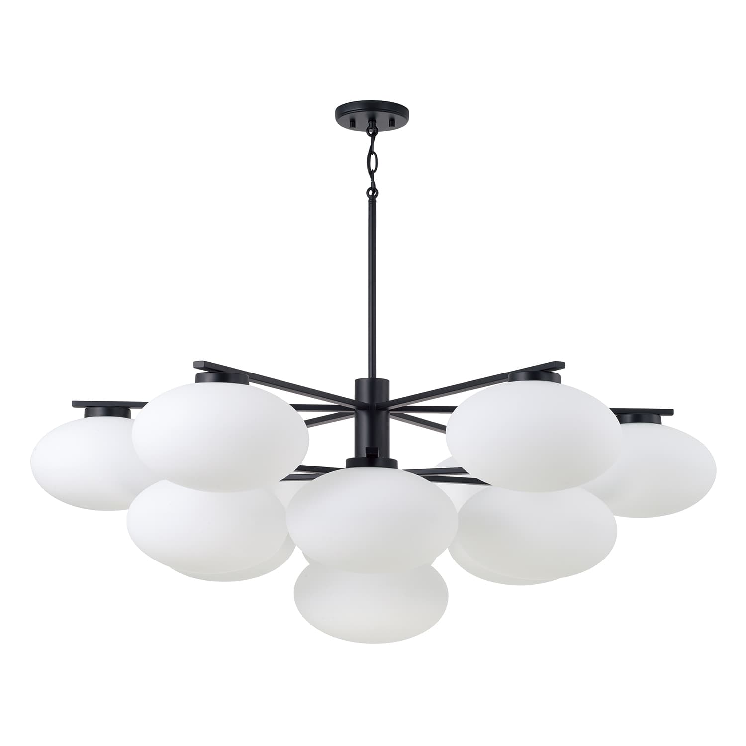Luca 13 Light Chandelier in Matte Black-img-4
