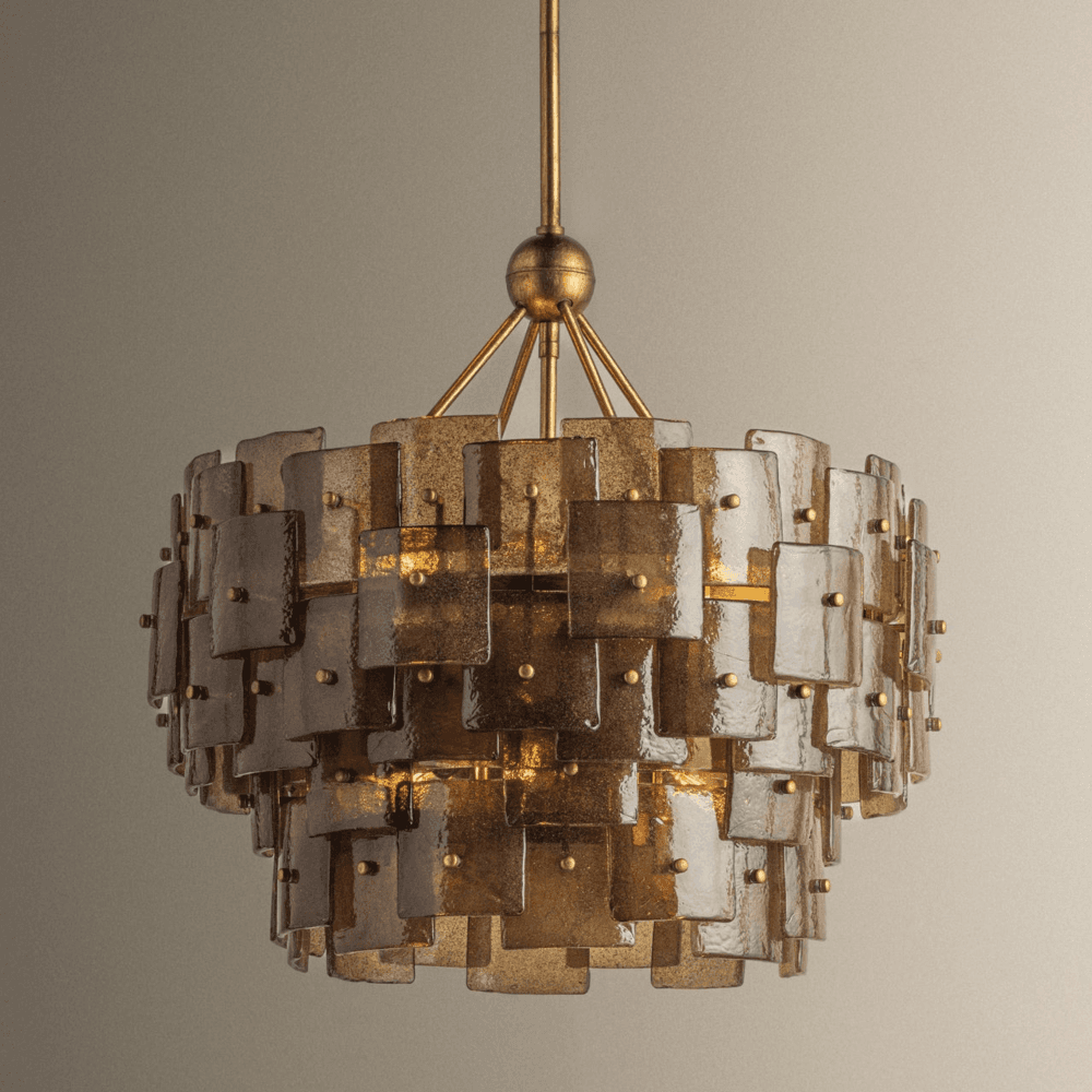 Hume 6 Light Chandelier in Patina Gold Leaf-img-1