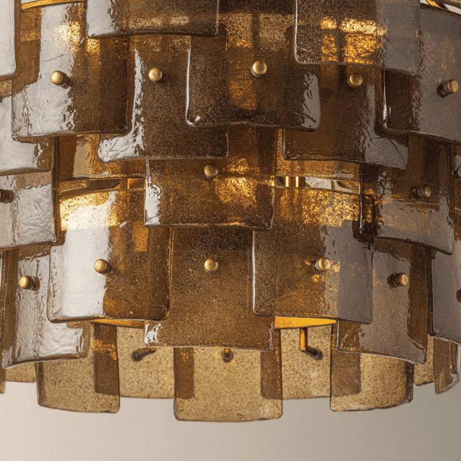 Hume 6 Light Chandelier in Patina Gold Leaf-img-3