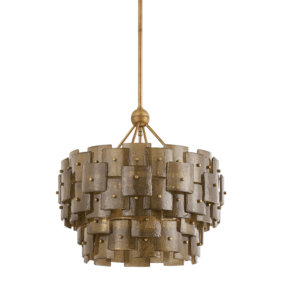 Hume 6 Light Chandelier in Patina Gold Leaf-img-5