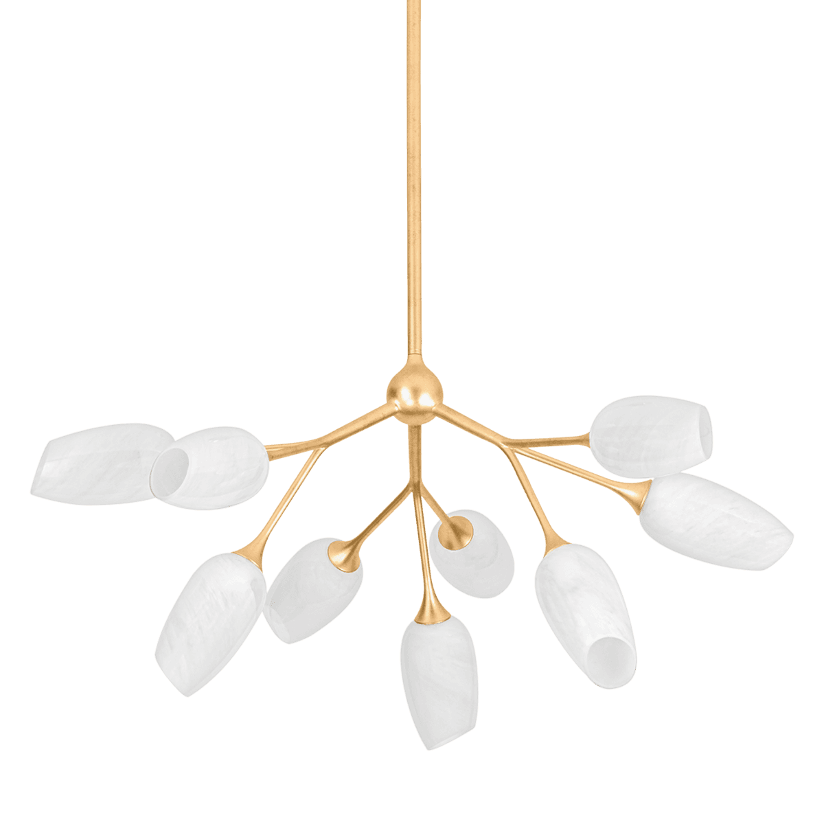 Beatrice 9 Light Chandelier in Vintage Gold Leaf-img-2