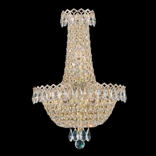Camelot 3 Light Crystal Wall Light in Polished Brass-img-1