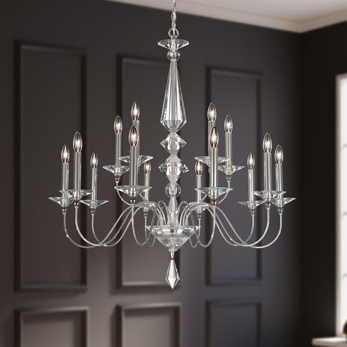 Jasmine 15 Light Crystal Chandelier in Polished Silver-img-1