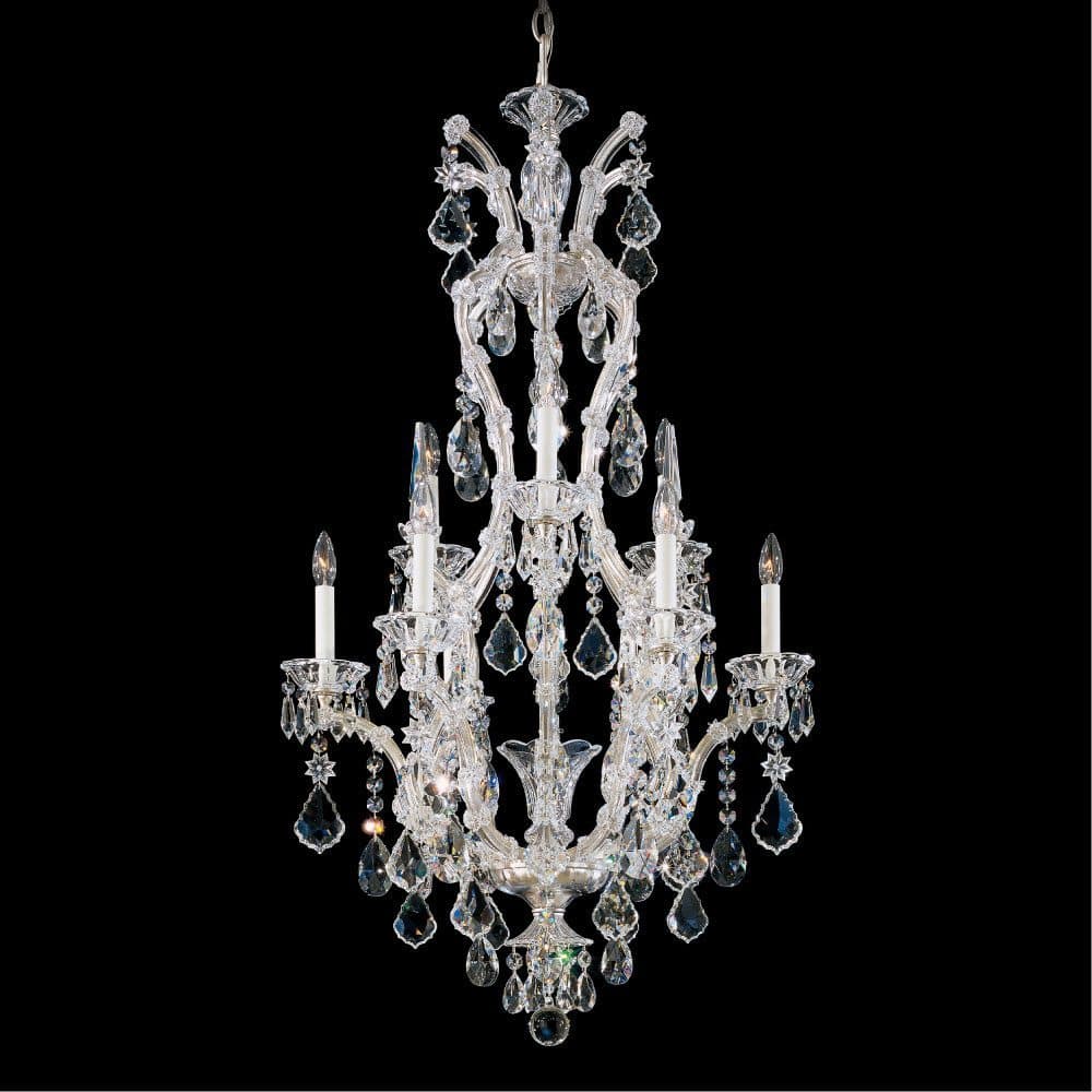 Maria Theresa 10 Light Crystal Chandelier in Antique Silver-img-1
