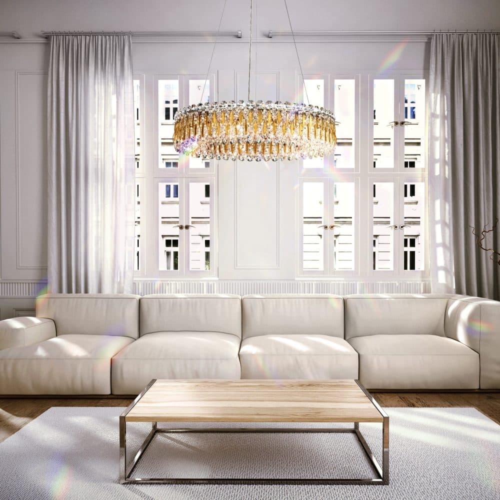 Sarella 18 Light Crystal Ring Chandelier in Heirloom Gold-img-1
